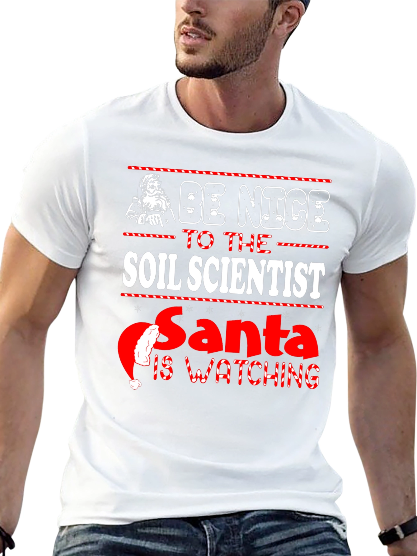 Be Nice to the Soil Scientist Santa T-Shirt