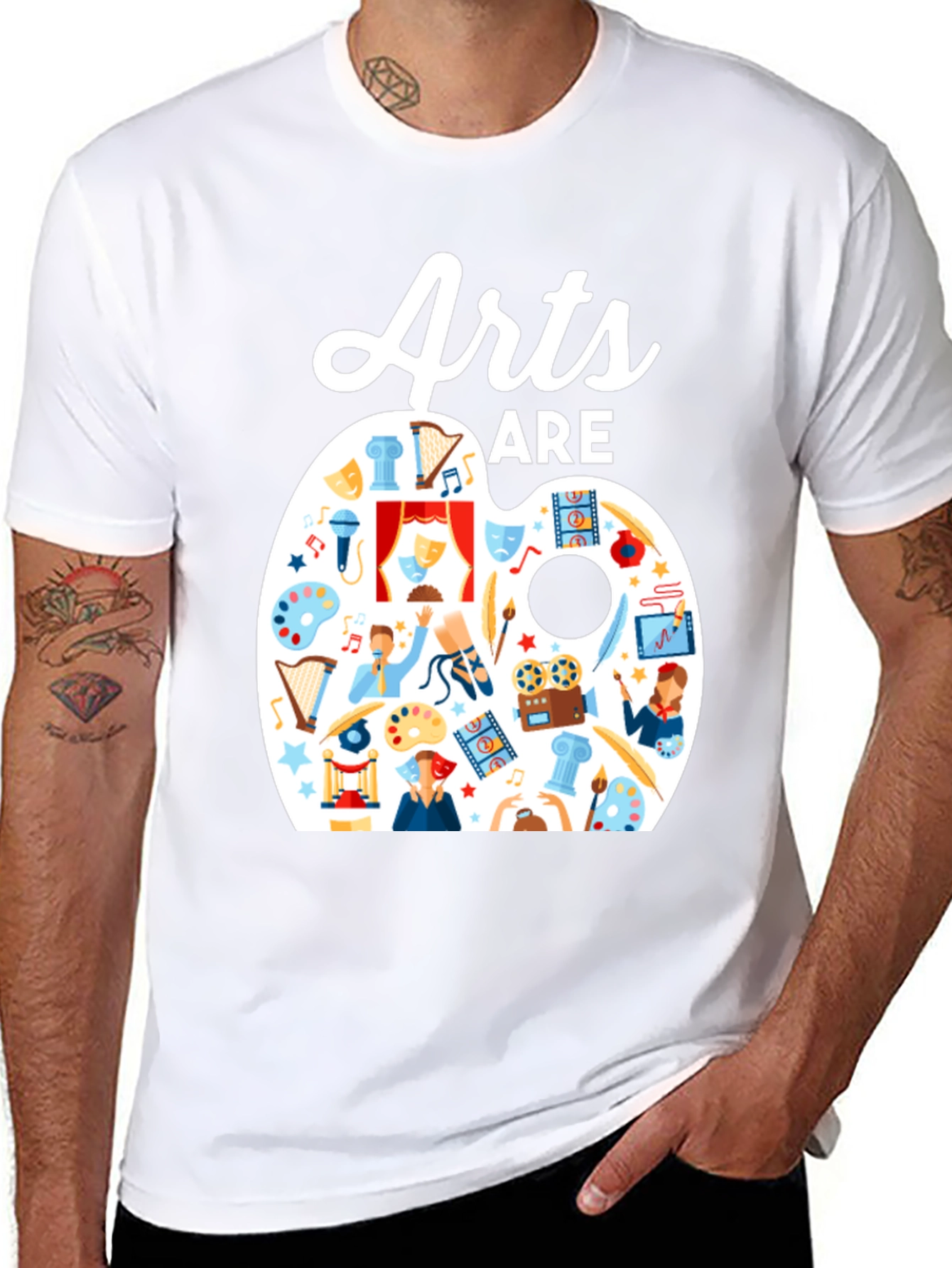 Arts Are Life T-Shirt: Artistic Palette Design