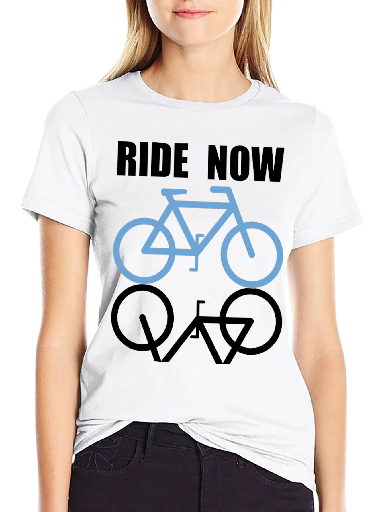 Ride Now Graphic Tee - Bicycle Design