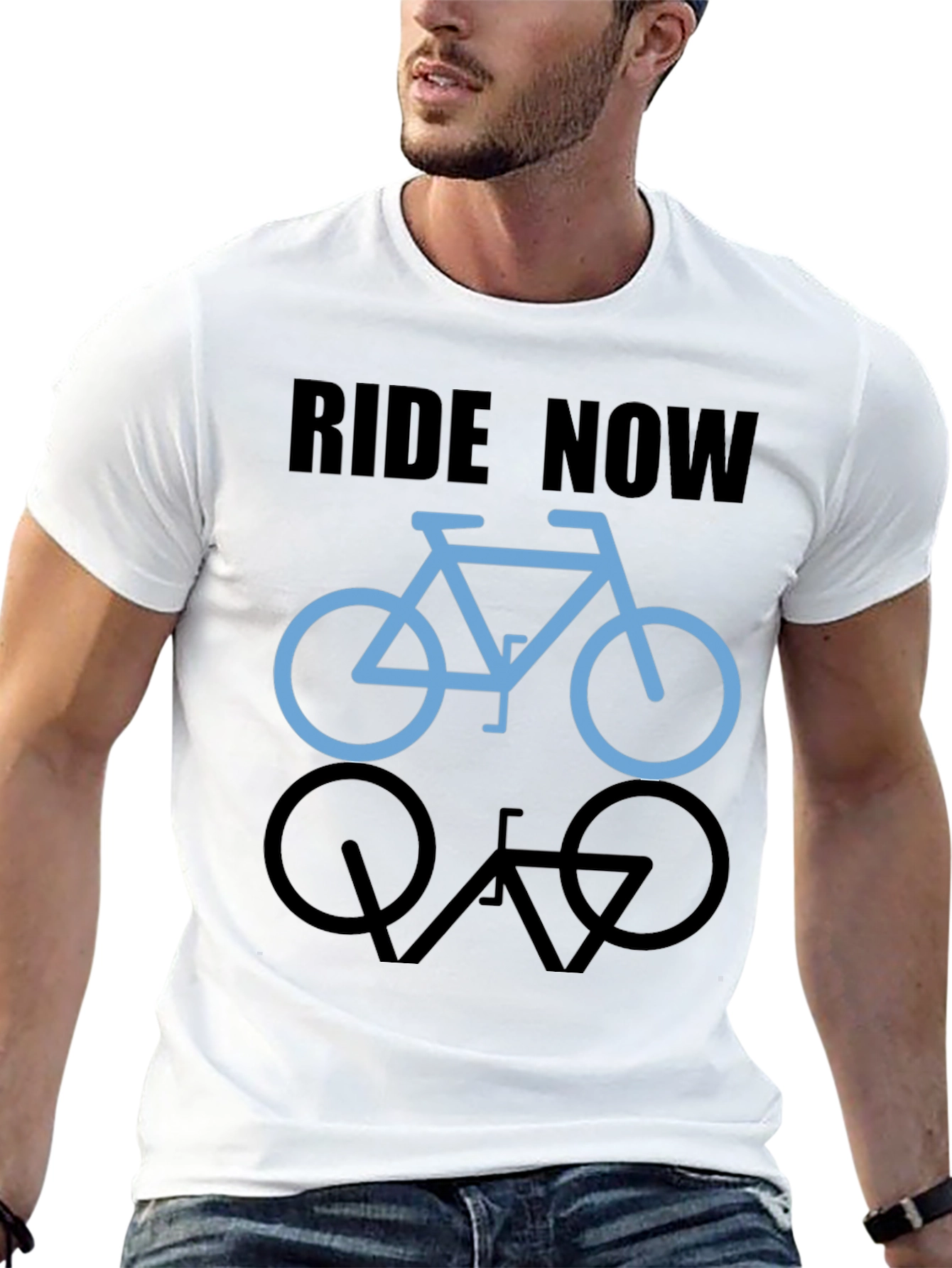 Ride Now Graphic Tee - Bicycle Design
