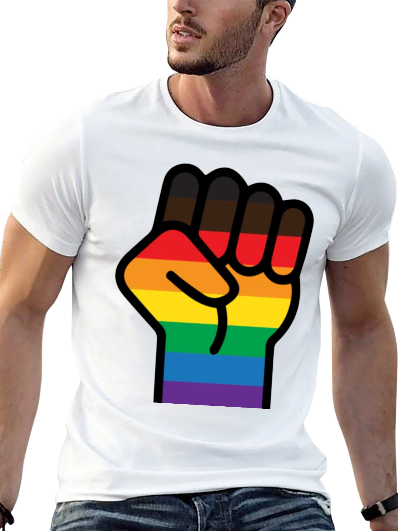 Pride Fist T-Shirt - Black LGBTQ Equality Tee