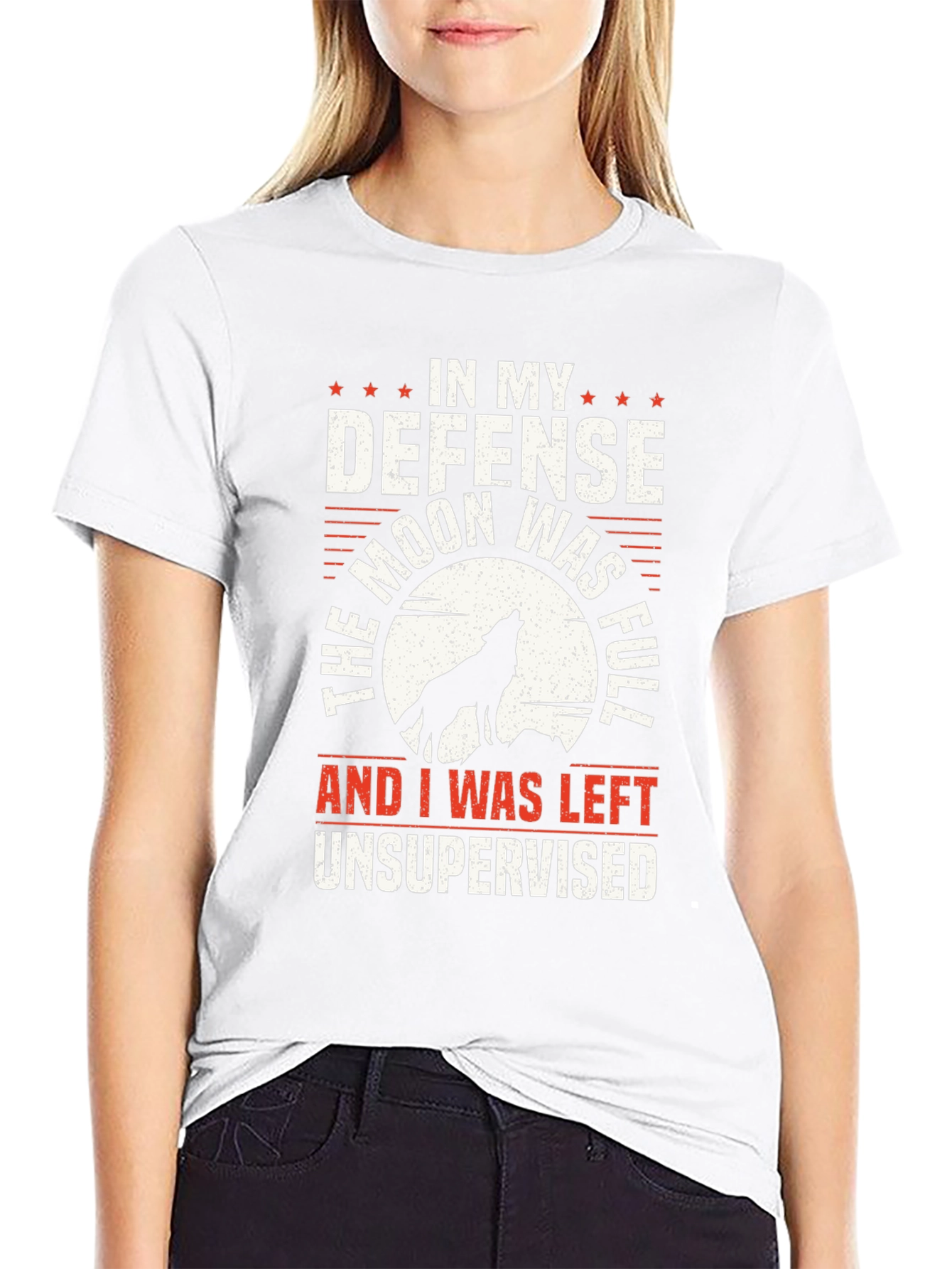 Wolf Moon Humor T-Shirt | In My Defense
