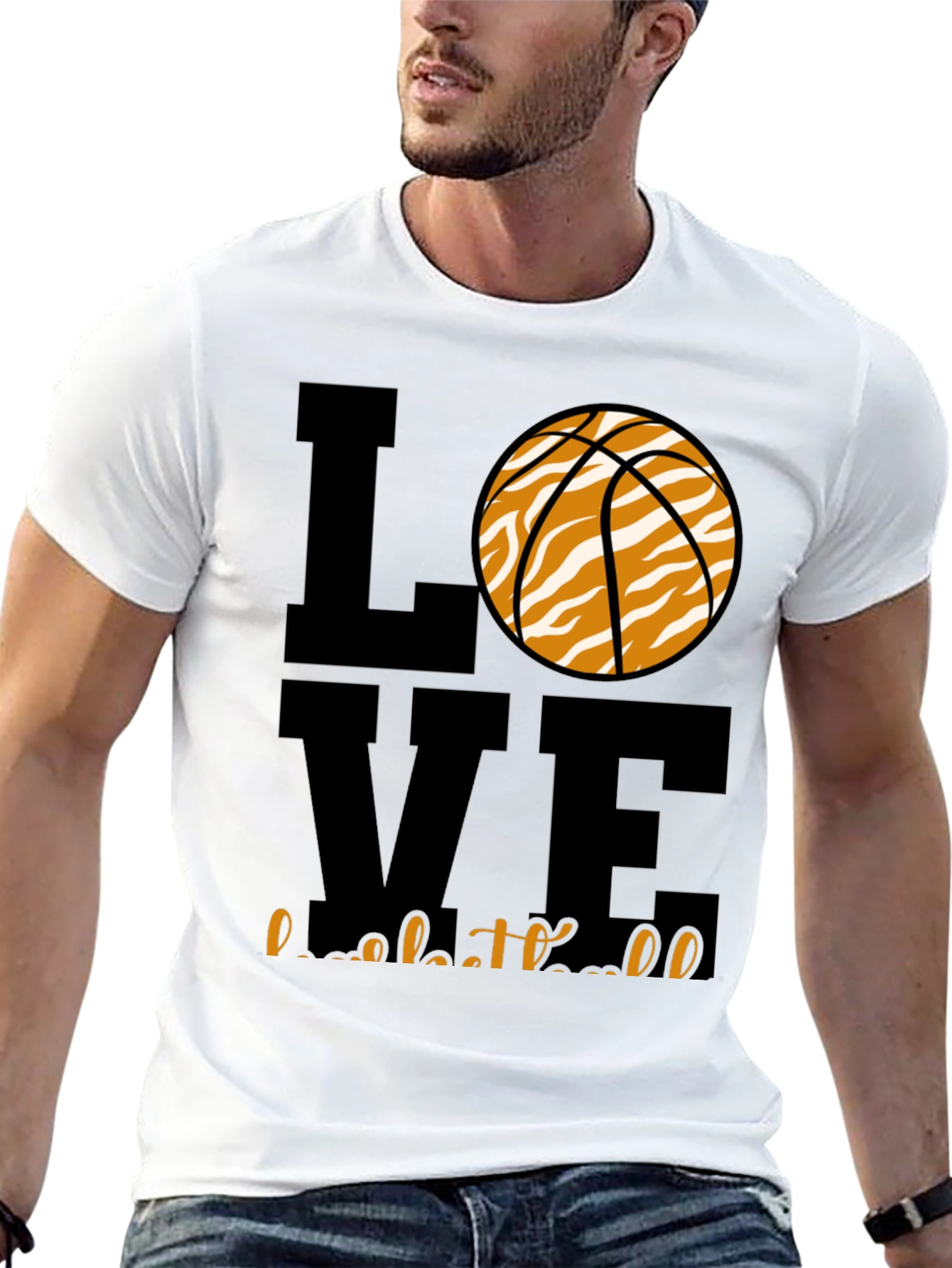 Love Basketball Graphic Tee - Stylish Mens T-Shirt