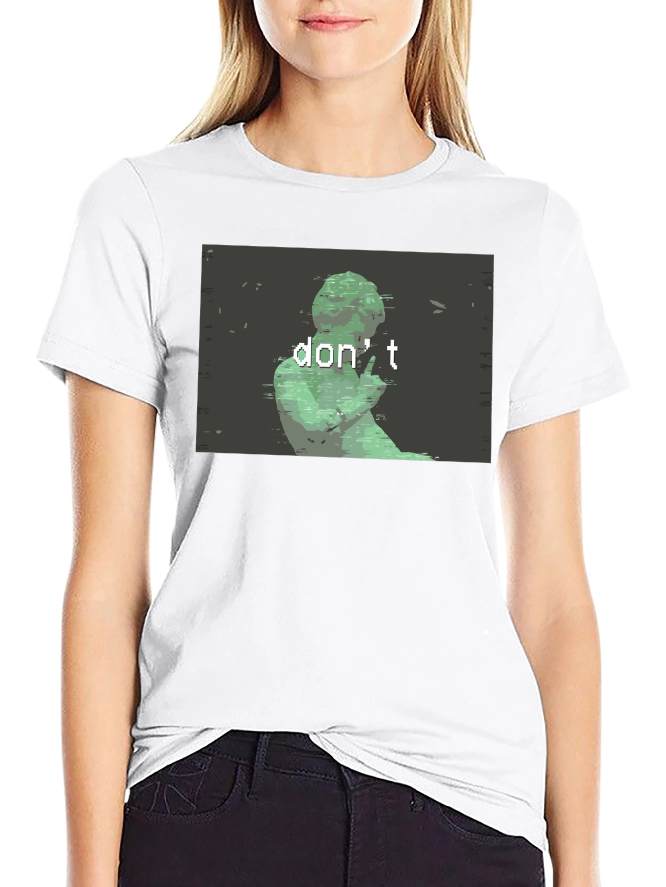 Dont Statue Graphic Tee - Black Cotton Shirt