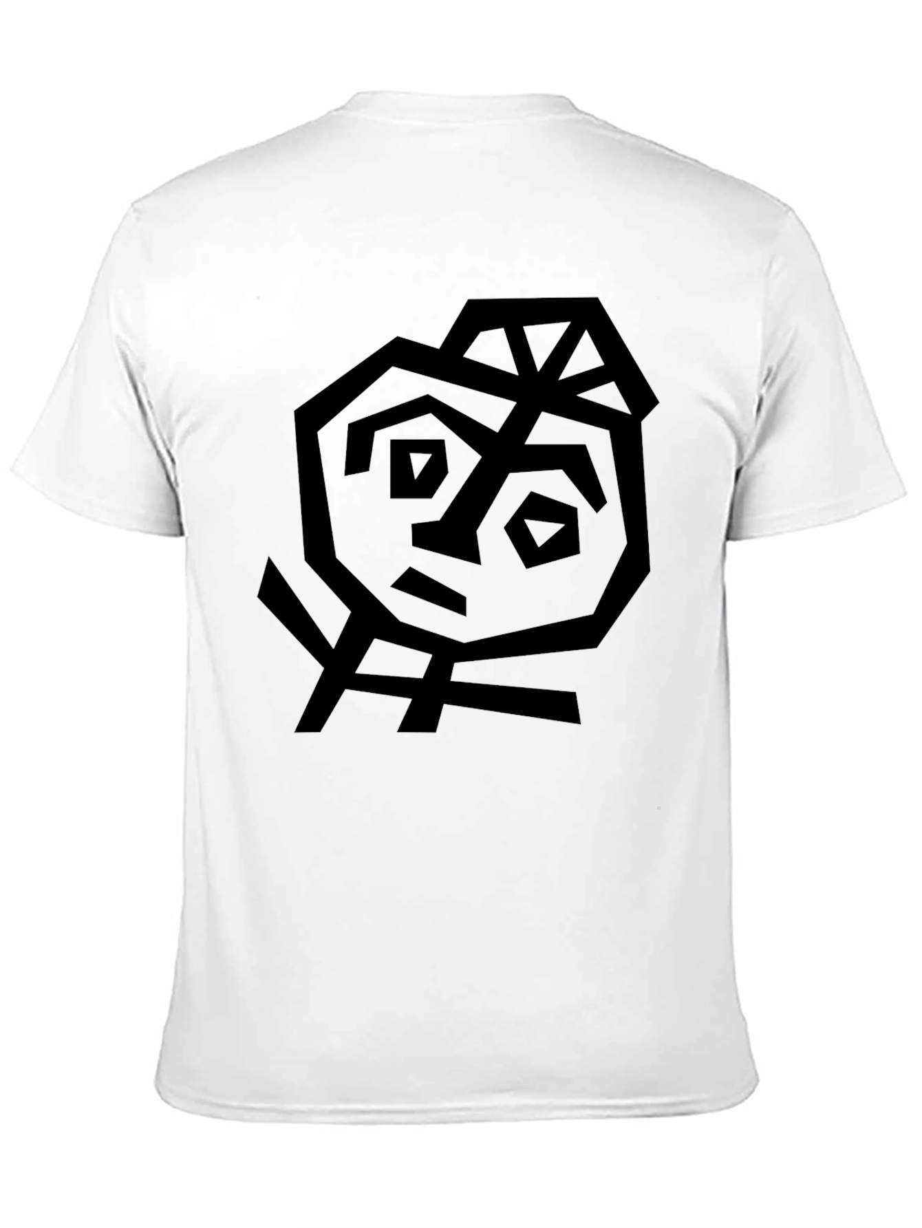 Abstract Face Graphic Black T-Shirt