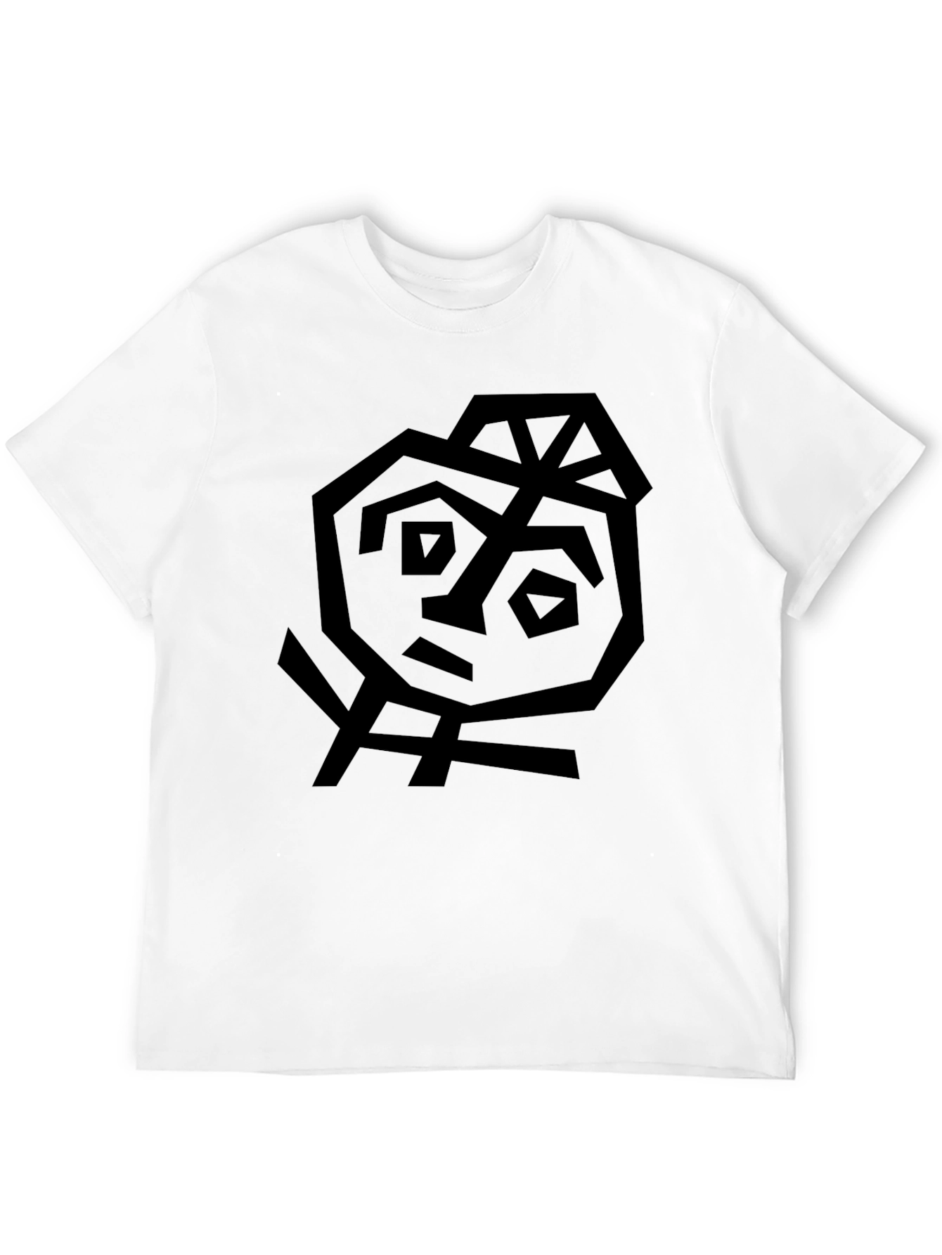 Abstract Face Graphic Black T-Shirt