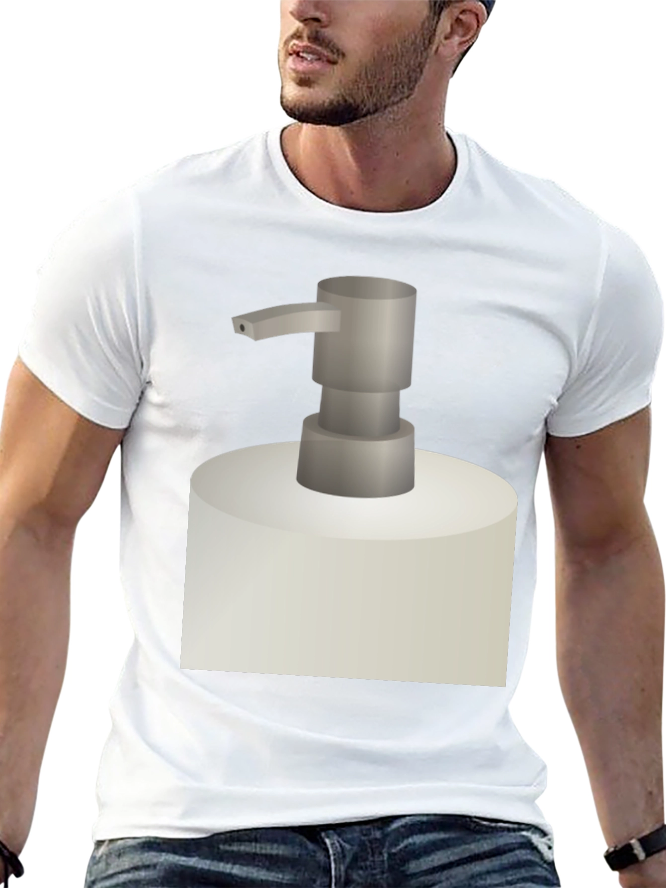 Novelty Soap Dispenser Graphic Tee - Black