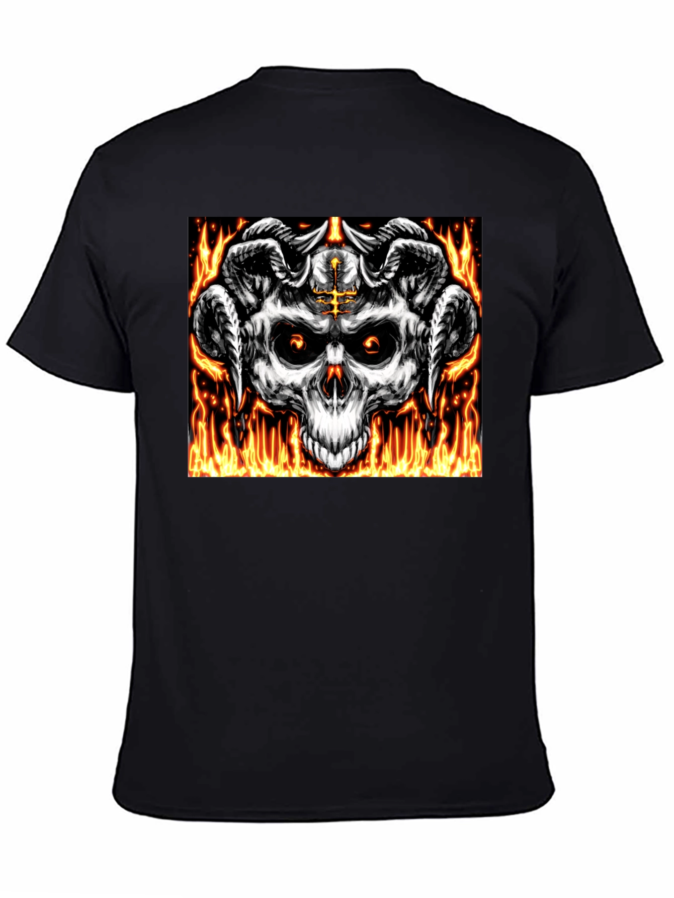 Skull & Horns Graphic Tee - Black T-Shirt
