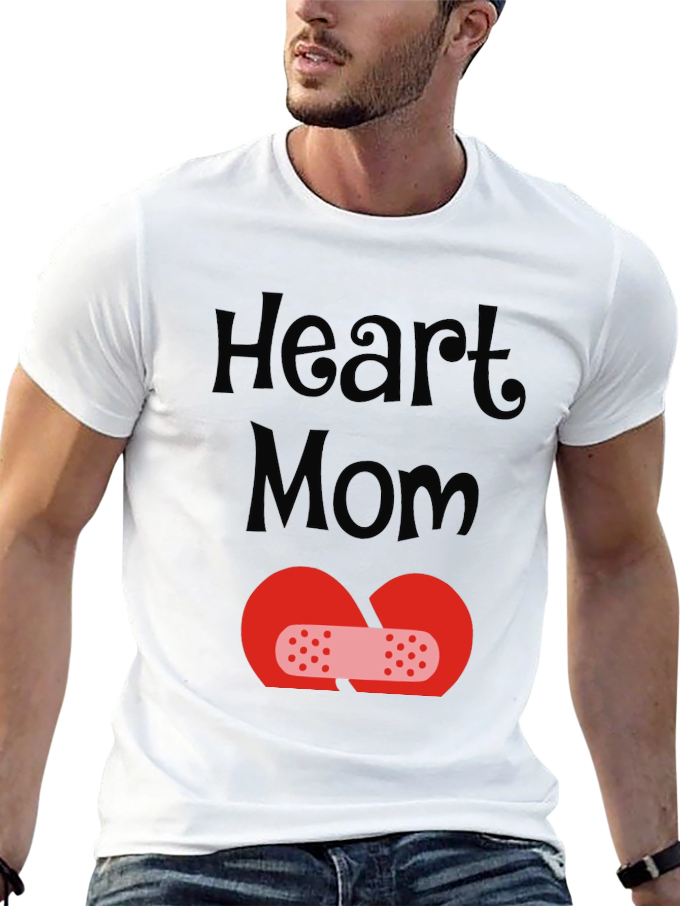 Heart Mom T-Shirt - Broken Heart Design