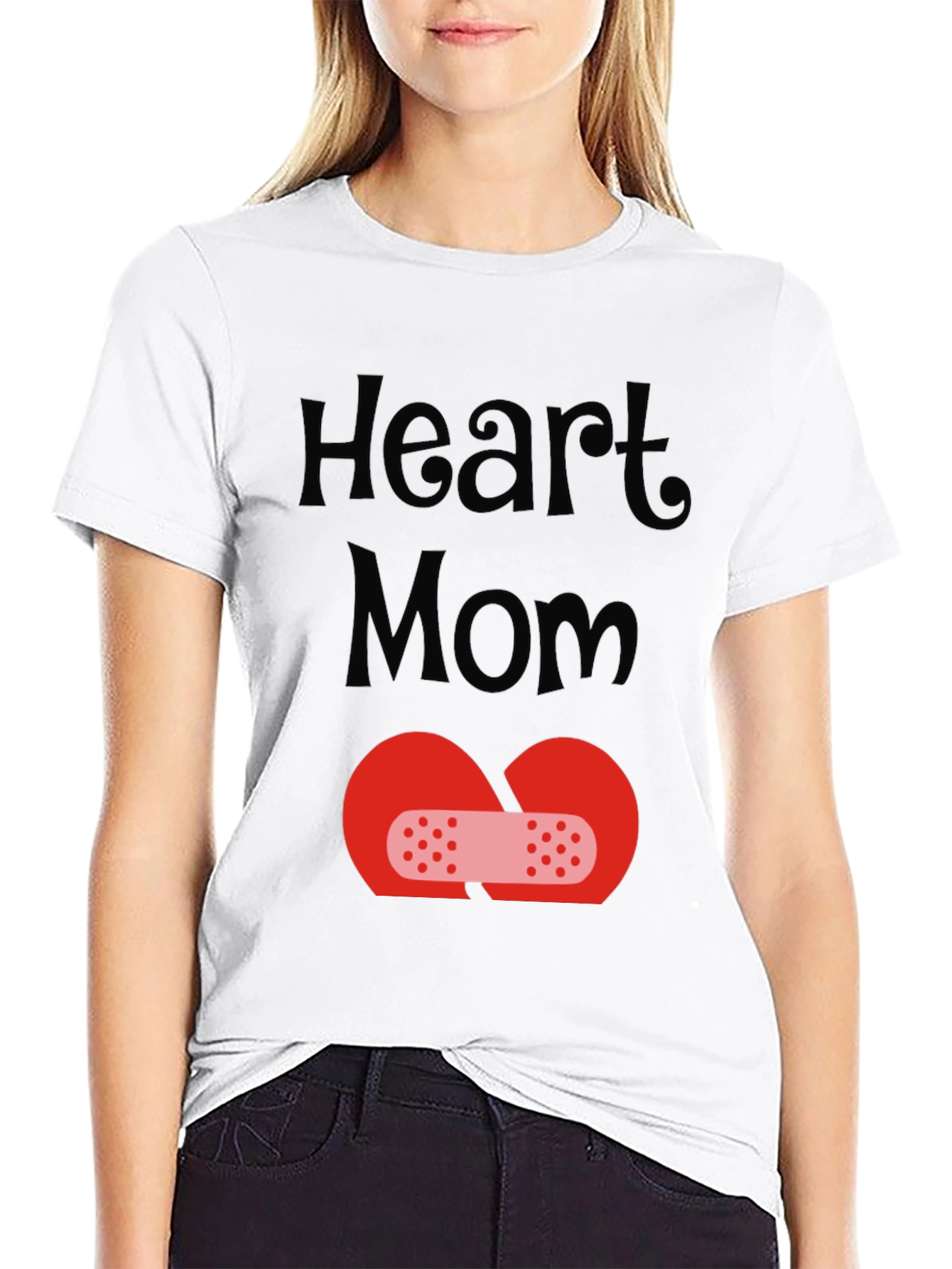 Heart Mom T-Shirt - Broken Heart Design