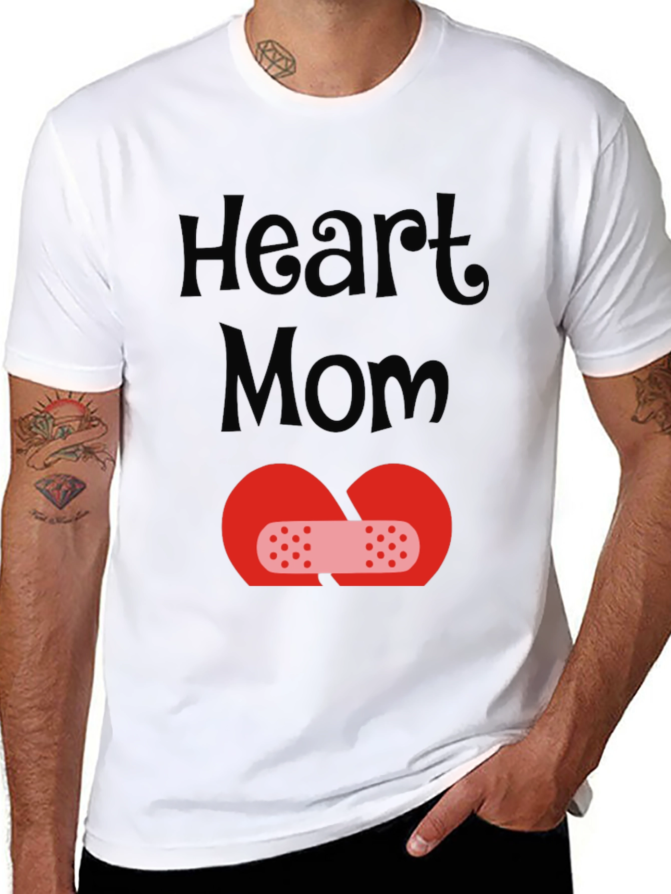 Heart Mom T-Shirt - Broken Heart Design