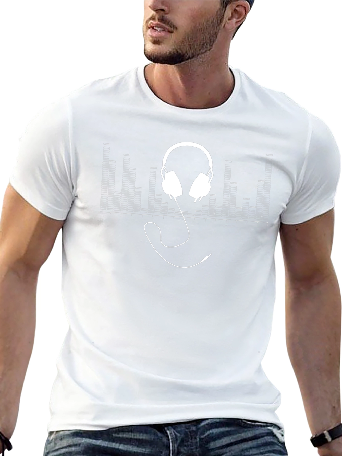 Cool Music Graphic T-Shirt - Black