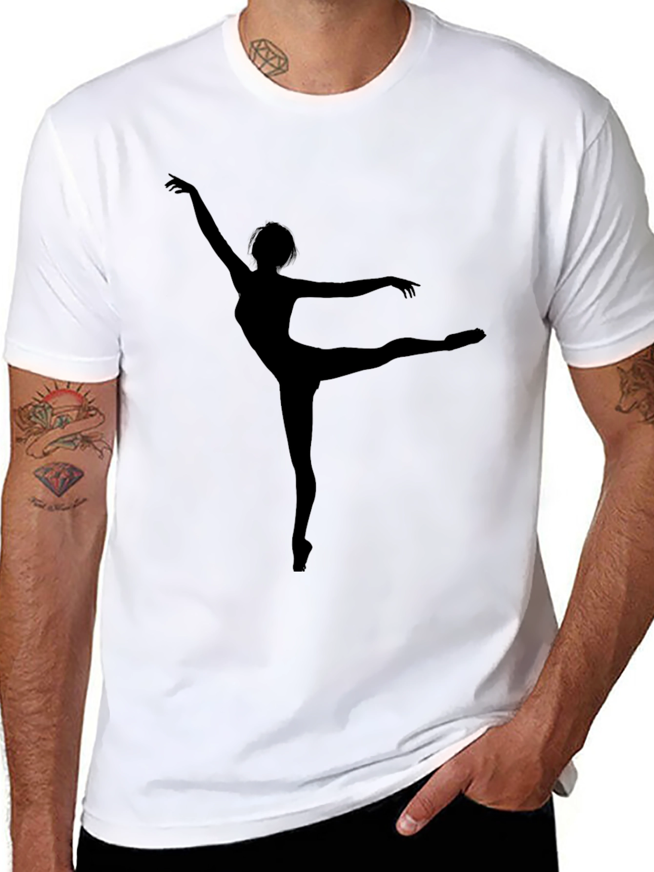 Ballerina Graphic T-Shirt - Black