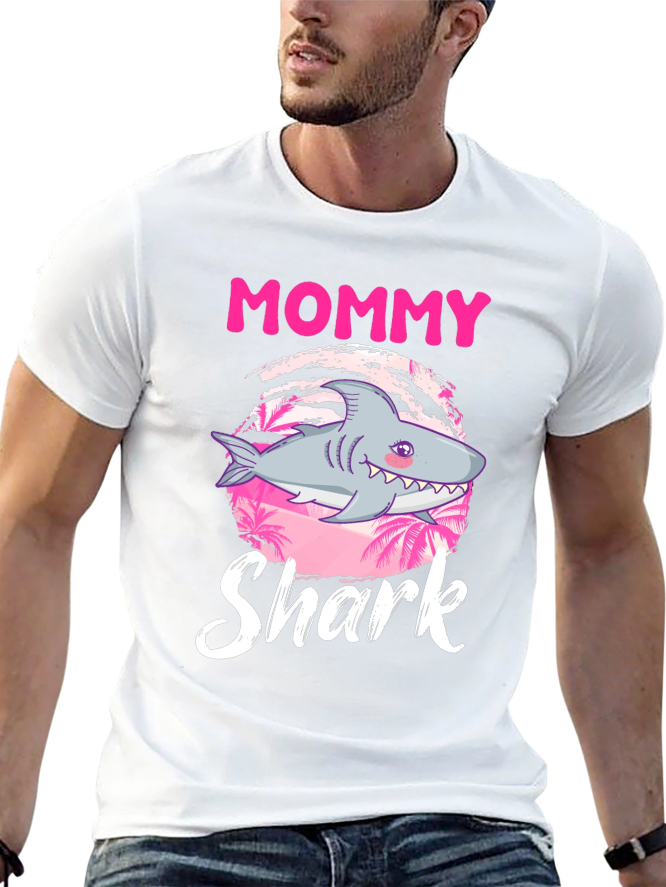 Mommy Shark Graphic Tee - Cute Shark Design