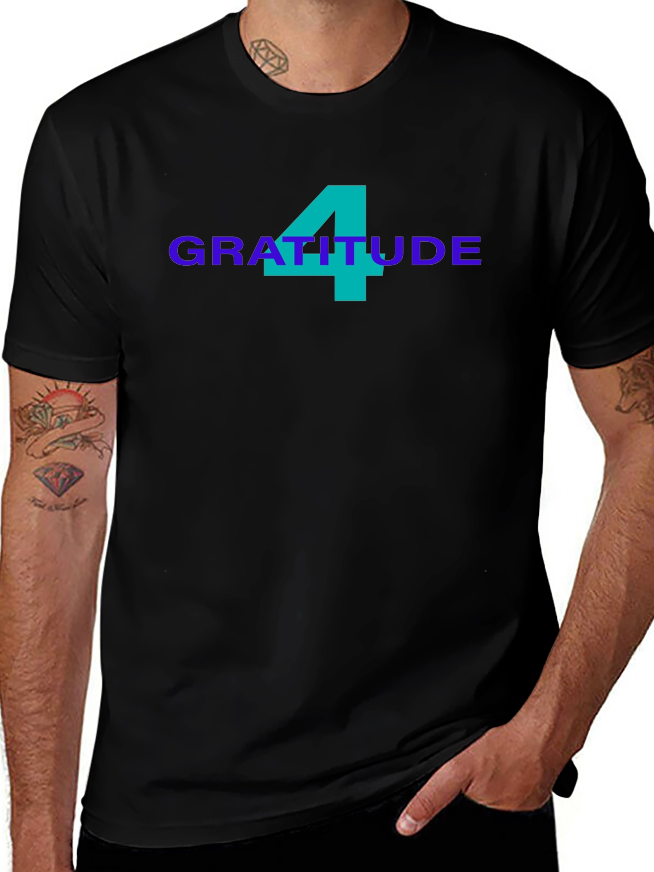 Gratitude Tee - Stylish Graphic Print T-Shirt