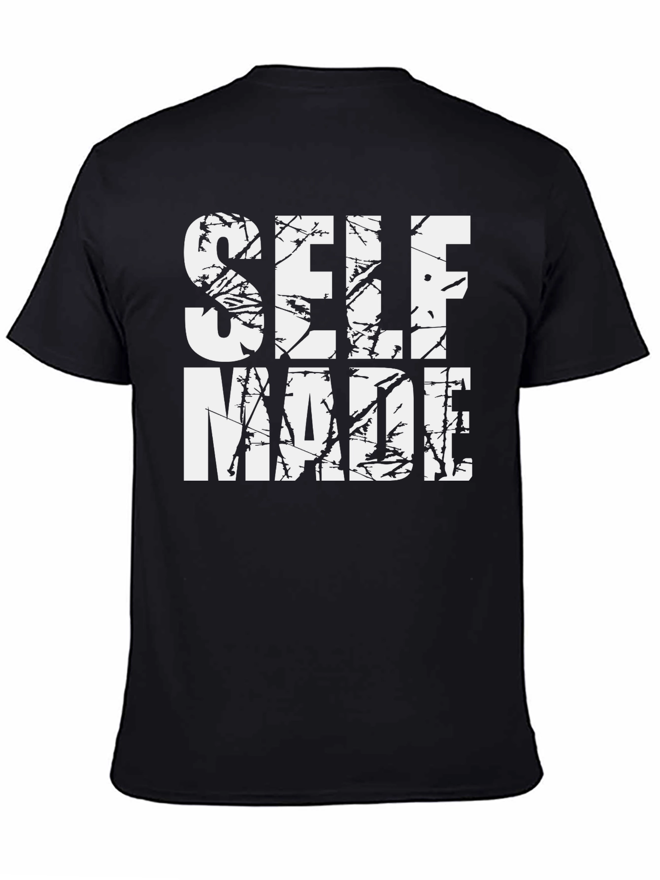 Self Made Graphic Tee - Black Casual T-Shirt