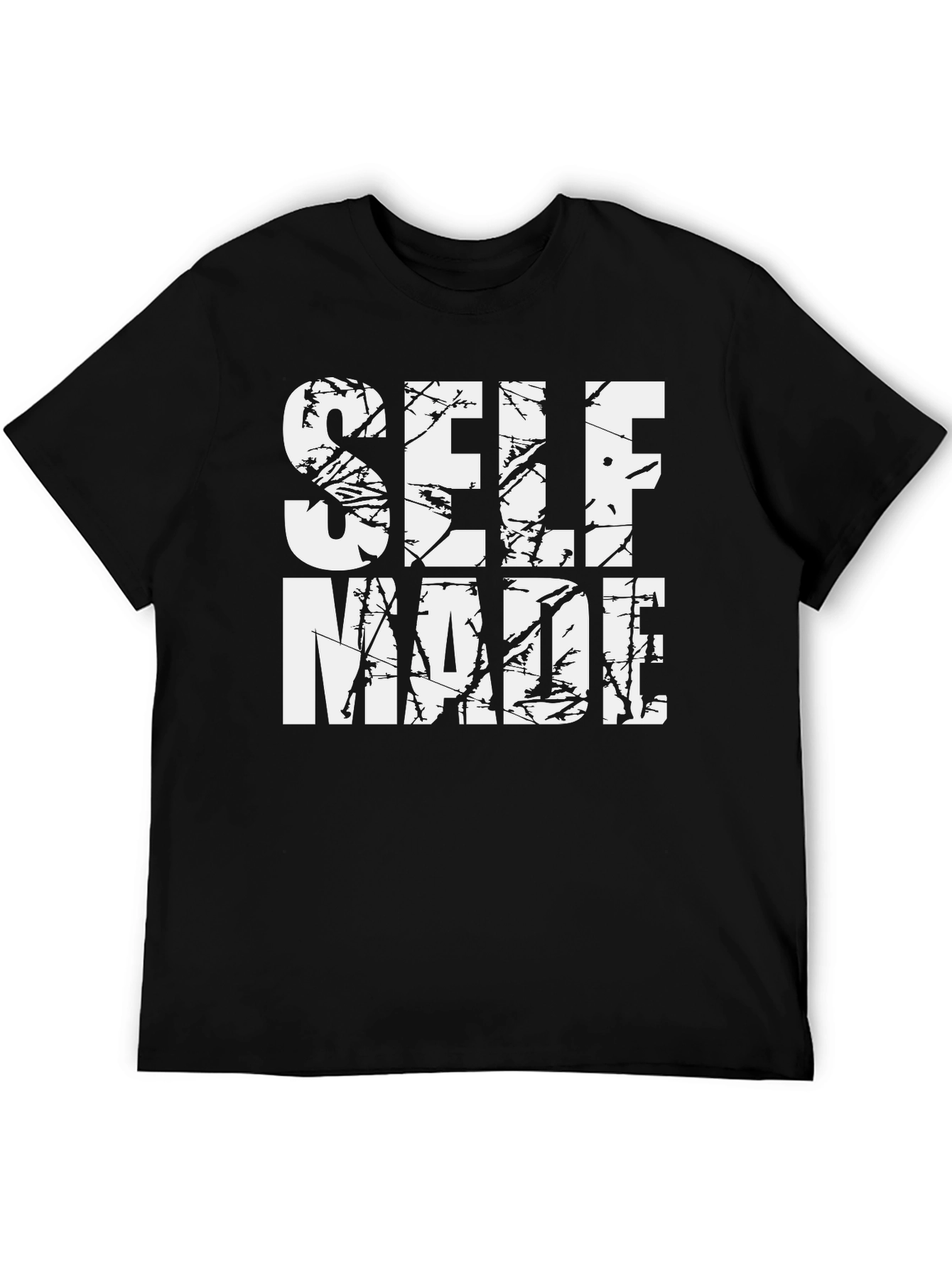 Self Made Graphic Tee - Black Casual T-Shirt