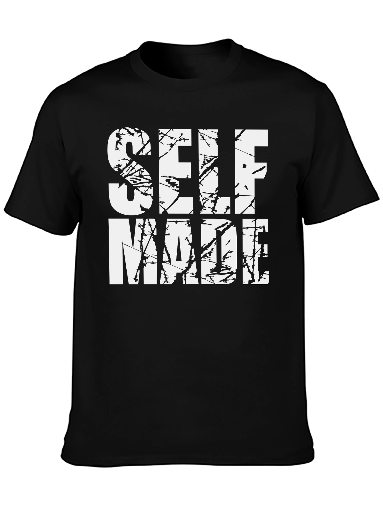 Self Made Graphic Tee - Black Casual T-Shirt