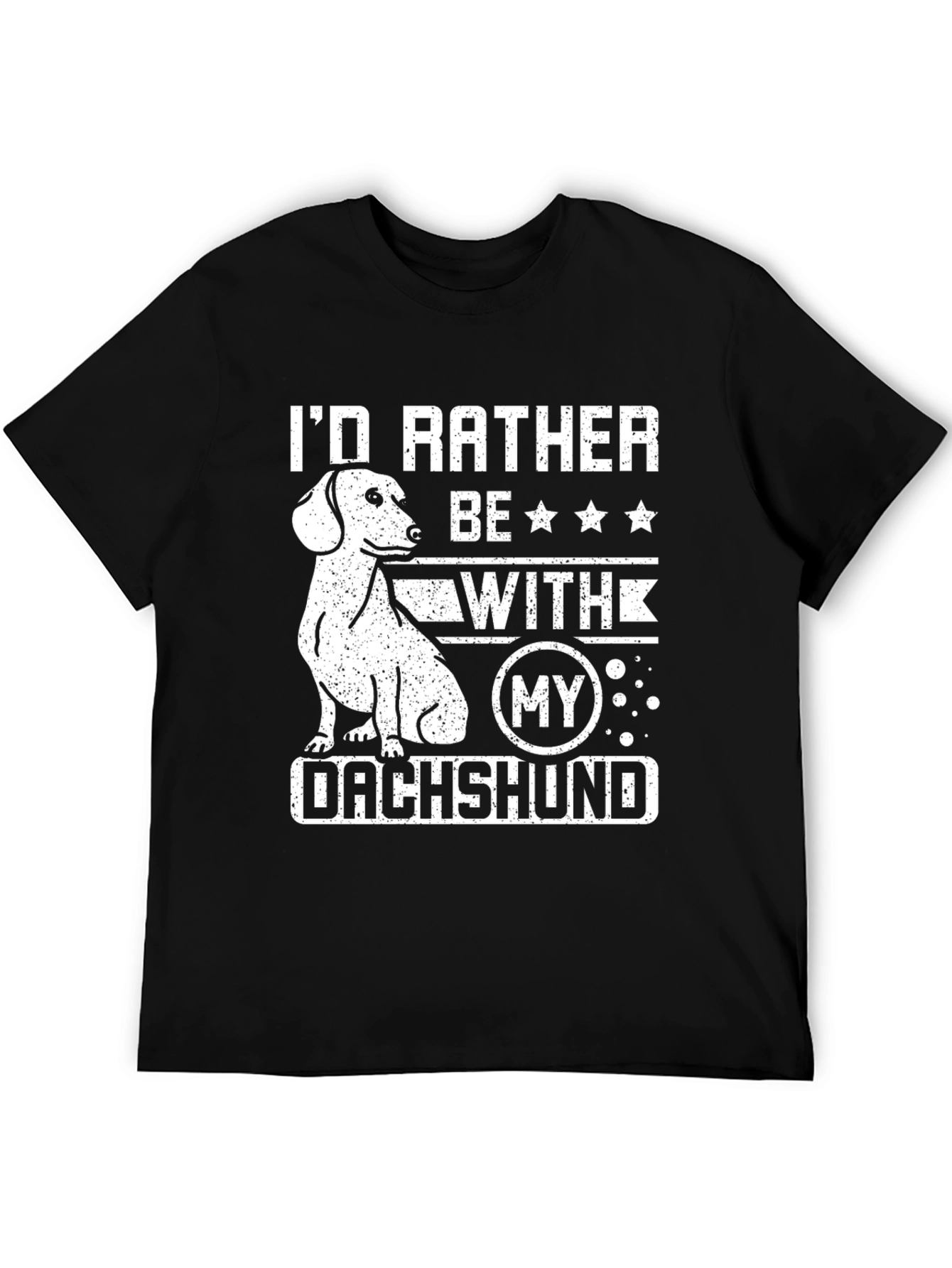 Dachshund Lover T-Shirt Id Rather Be With My Dog