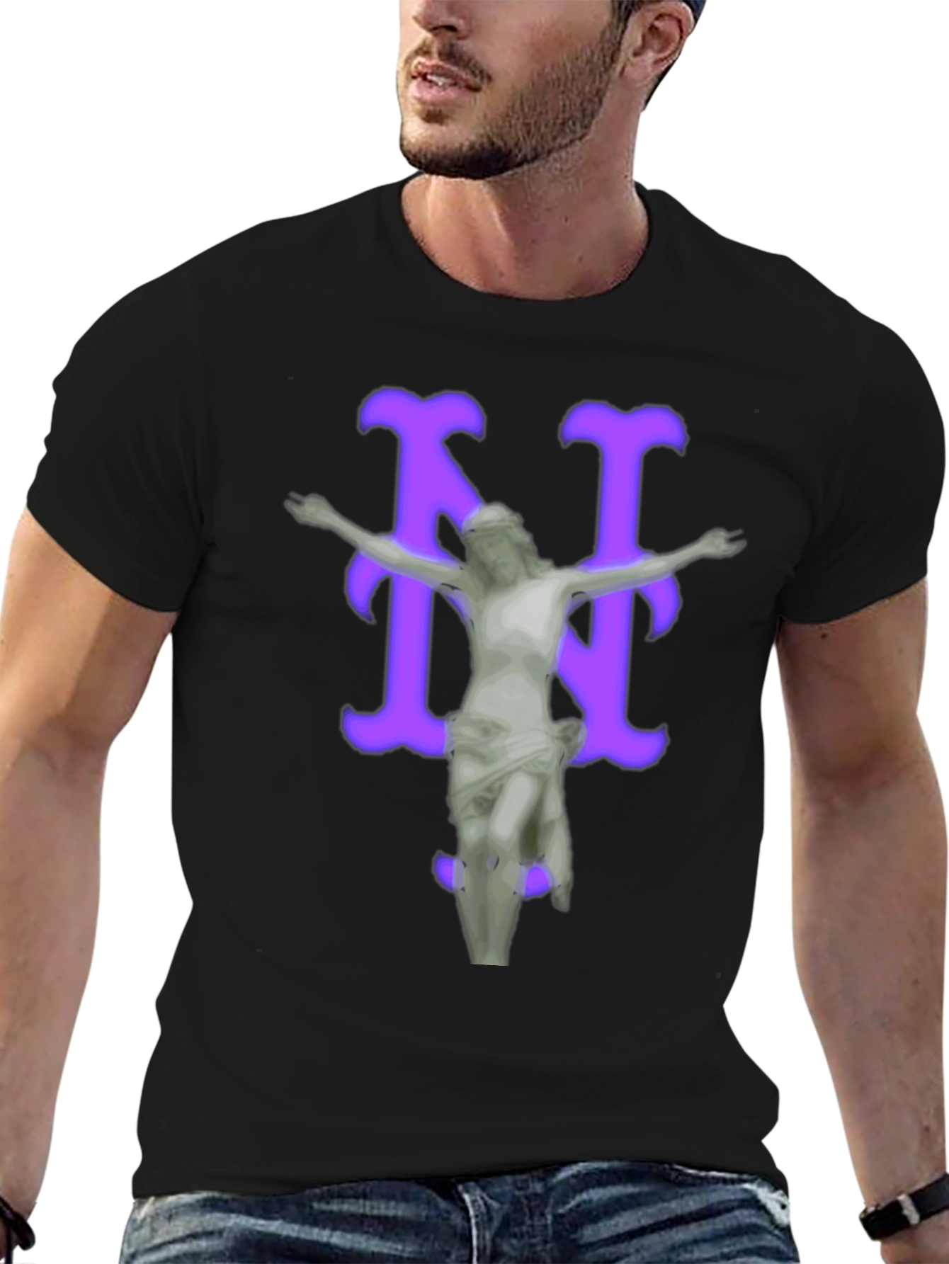 Artistic Graphic Tee - Statue Design