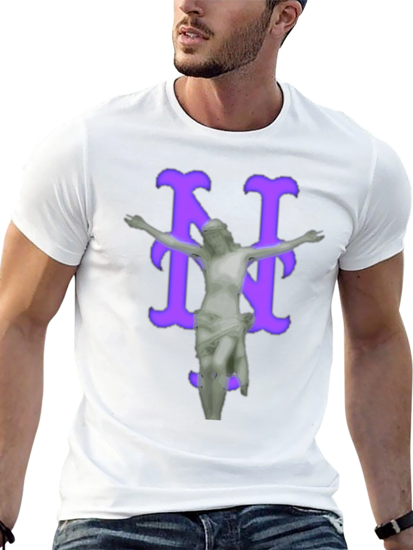 Artistic Graphic Tee - Statue Design