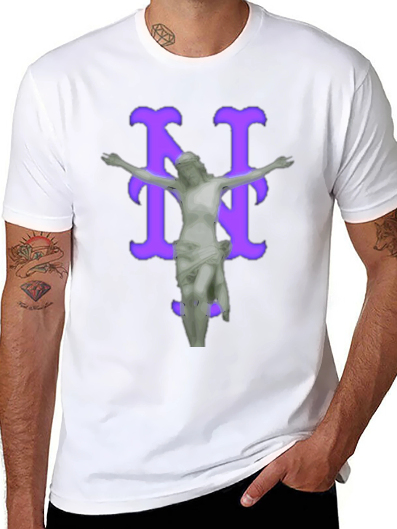 Artistic Graphic Tee - Statue Design