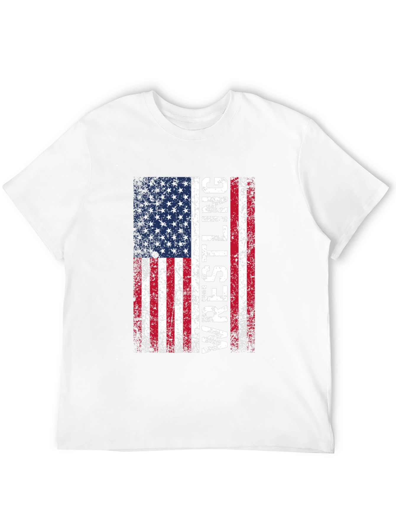 Wrestling USA Flag T-Shirt - Patriotic Sports Tee