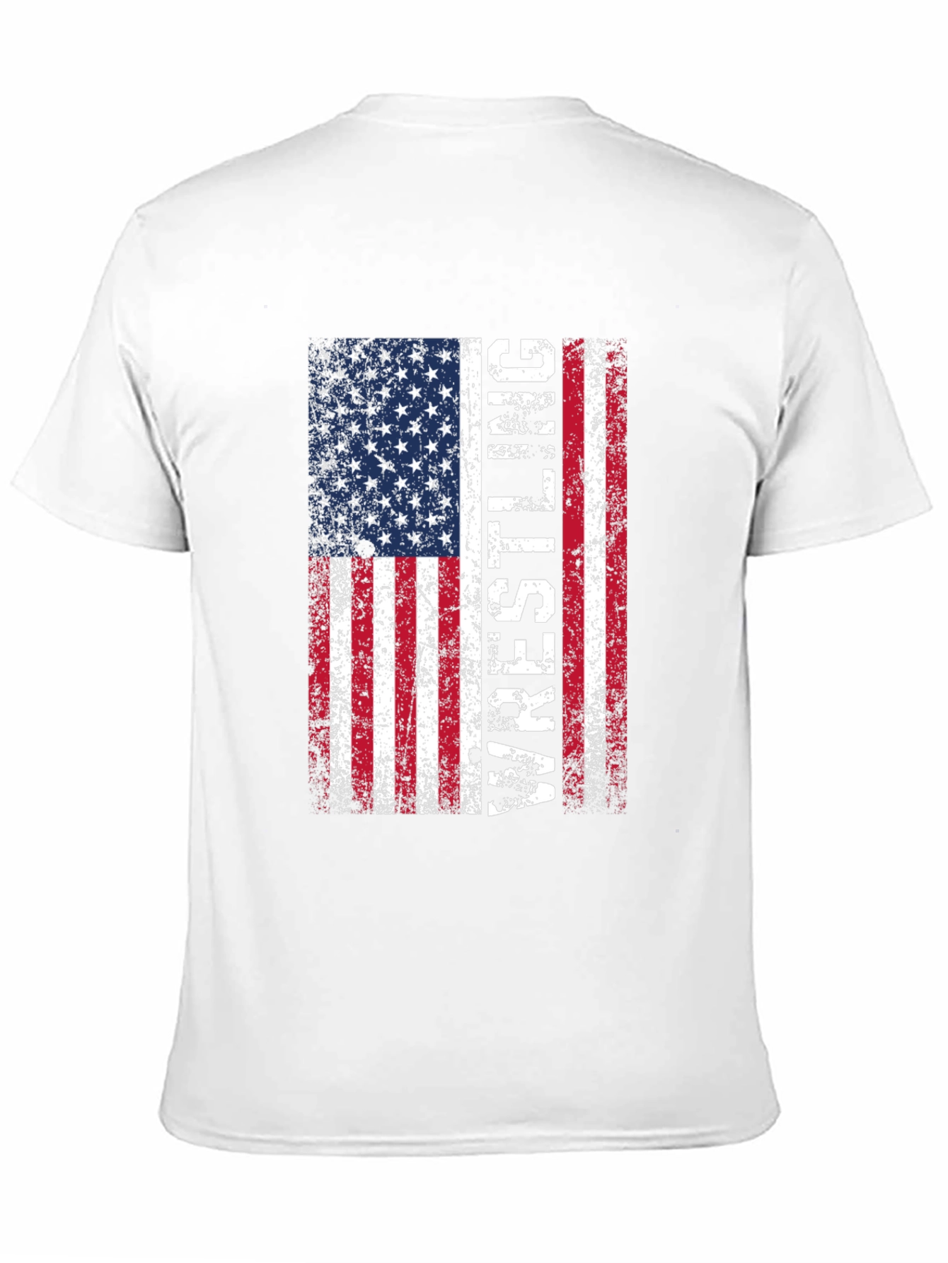 Wrestling USA Flag T-Shirt - Patriotic Sports Tee
