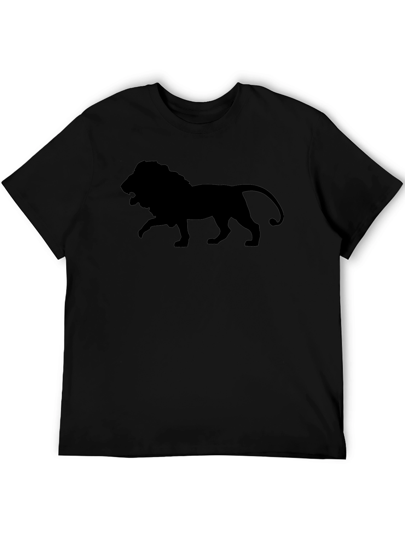 Lion Silhouette Black T-Shirt