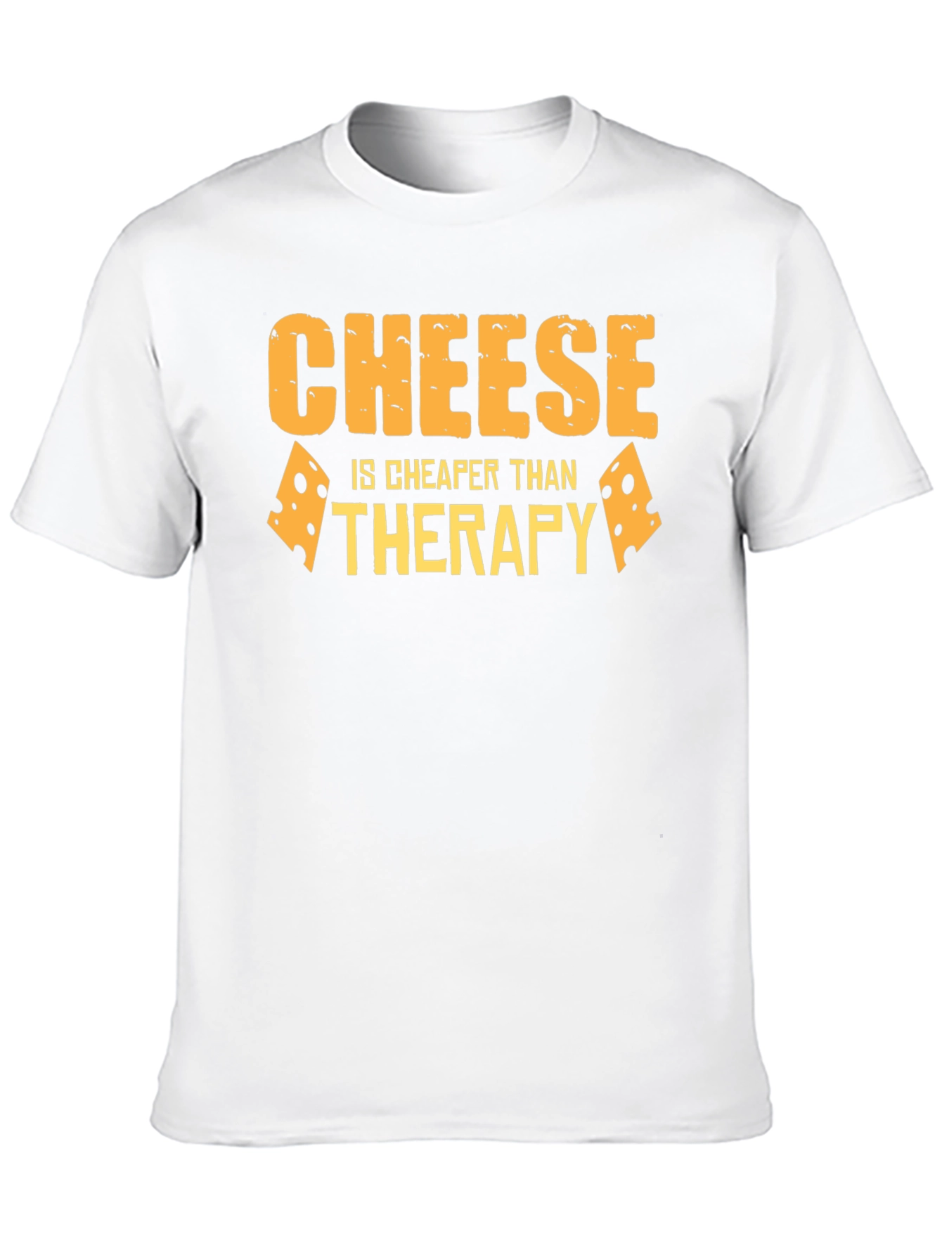 Cheese is Cheaper Than Therapy Black T-Shirt