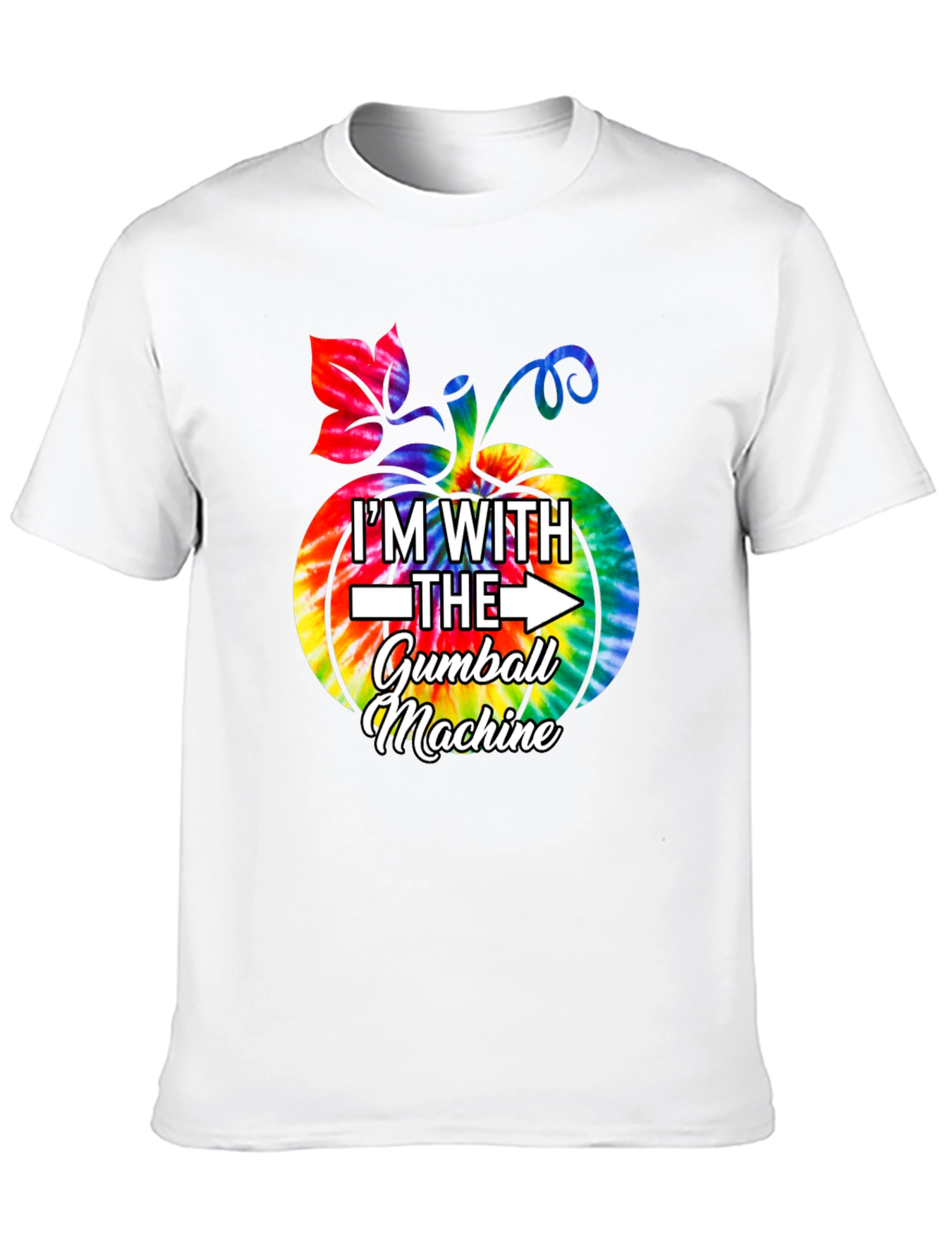 Im With The Gumball Machine Tie Dye Pumpkin T-Shirt