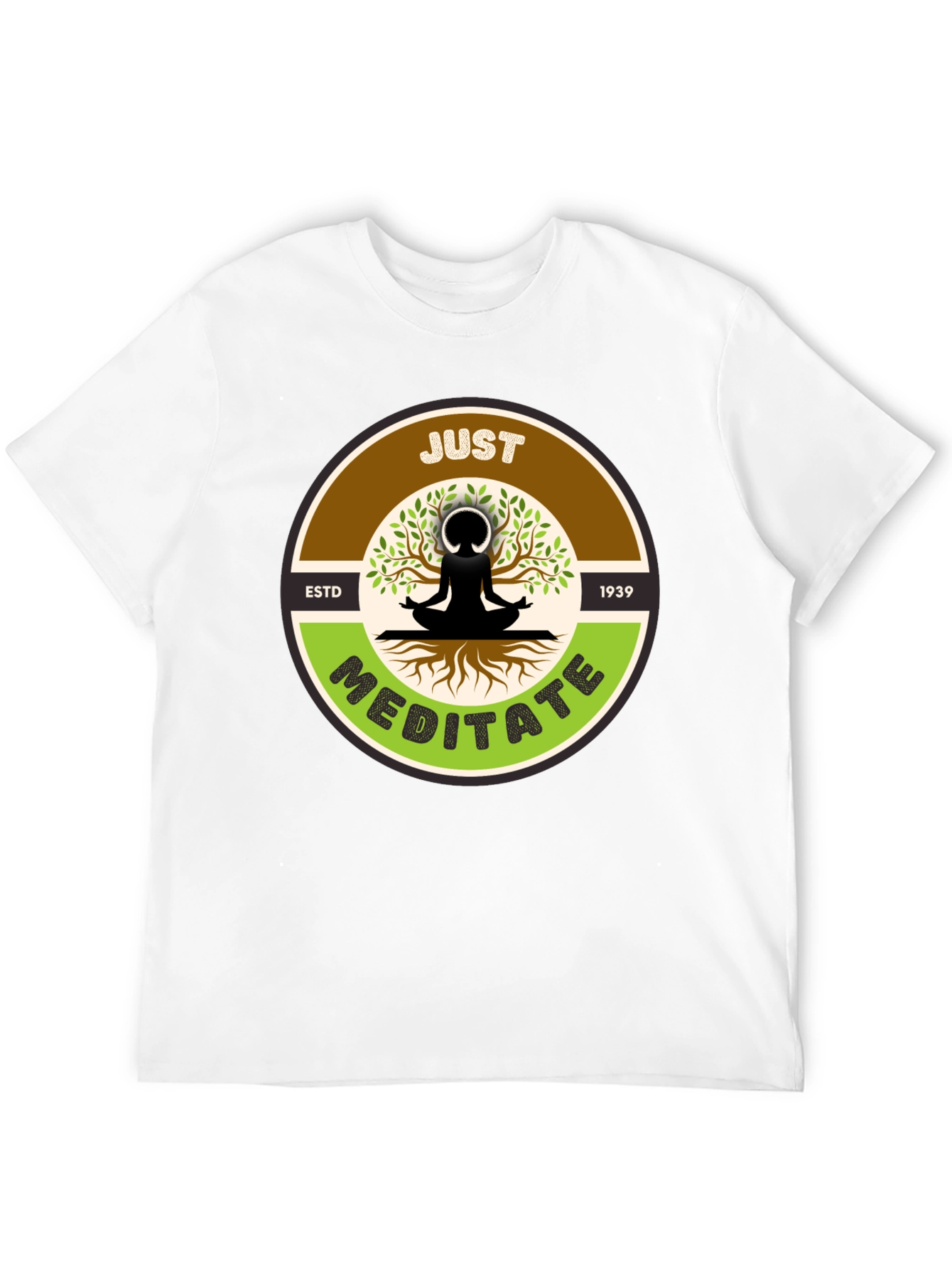 Just Meditate T-Shirt - Black Yoga Inspired Tee