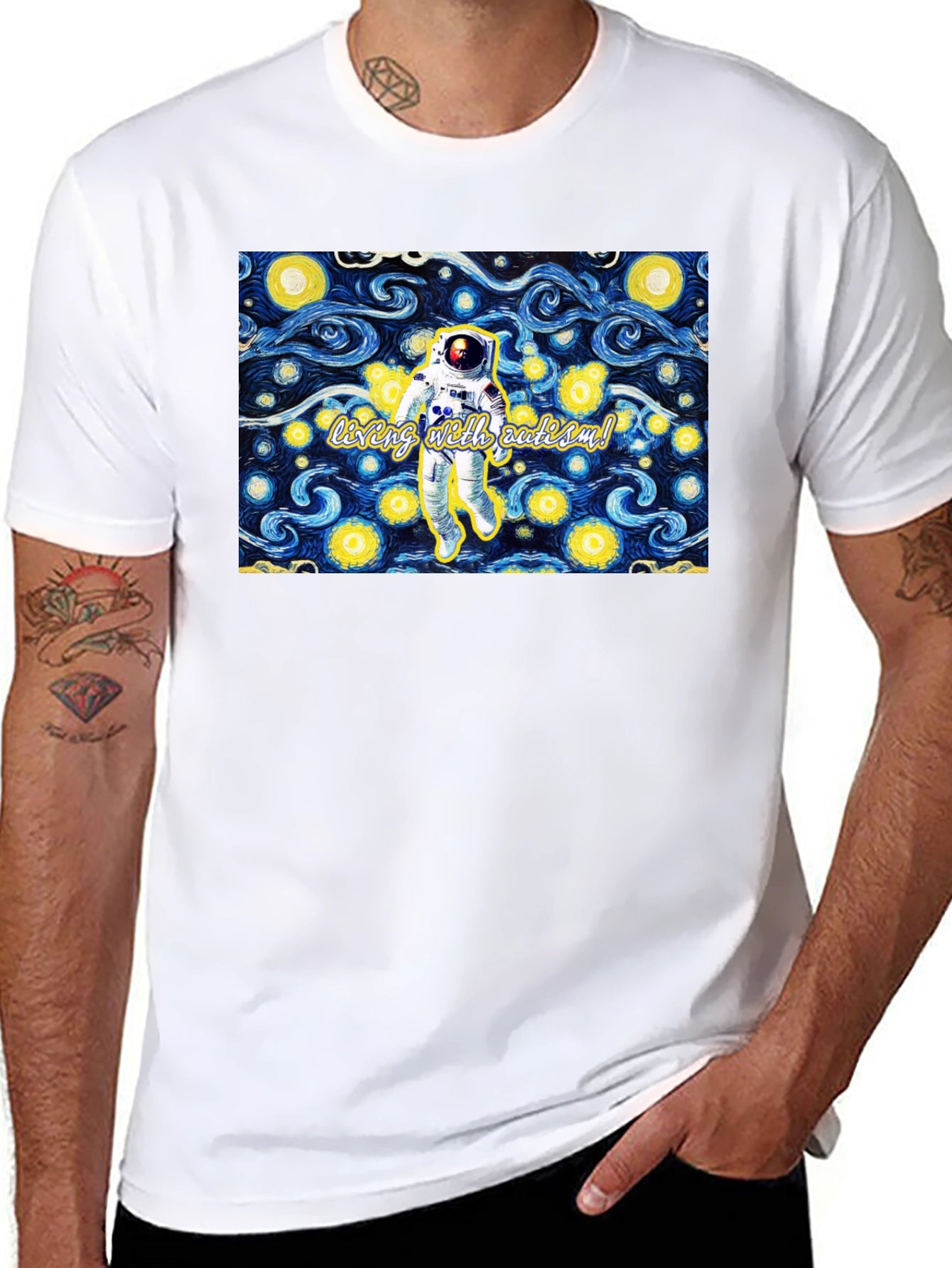 Astronaut Starry Night Tee