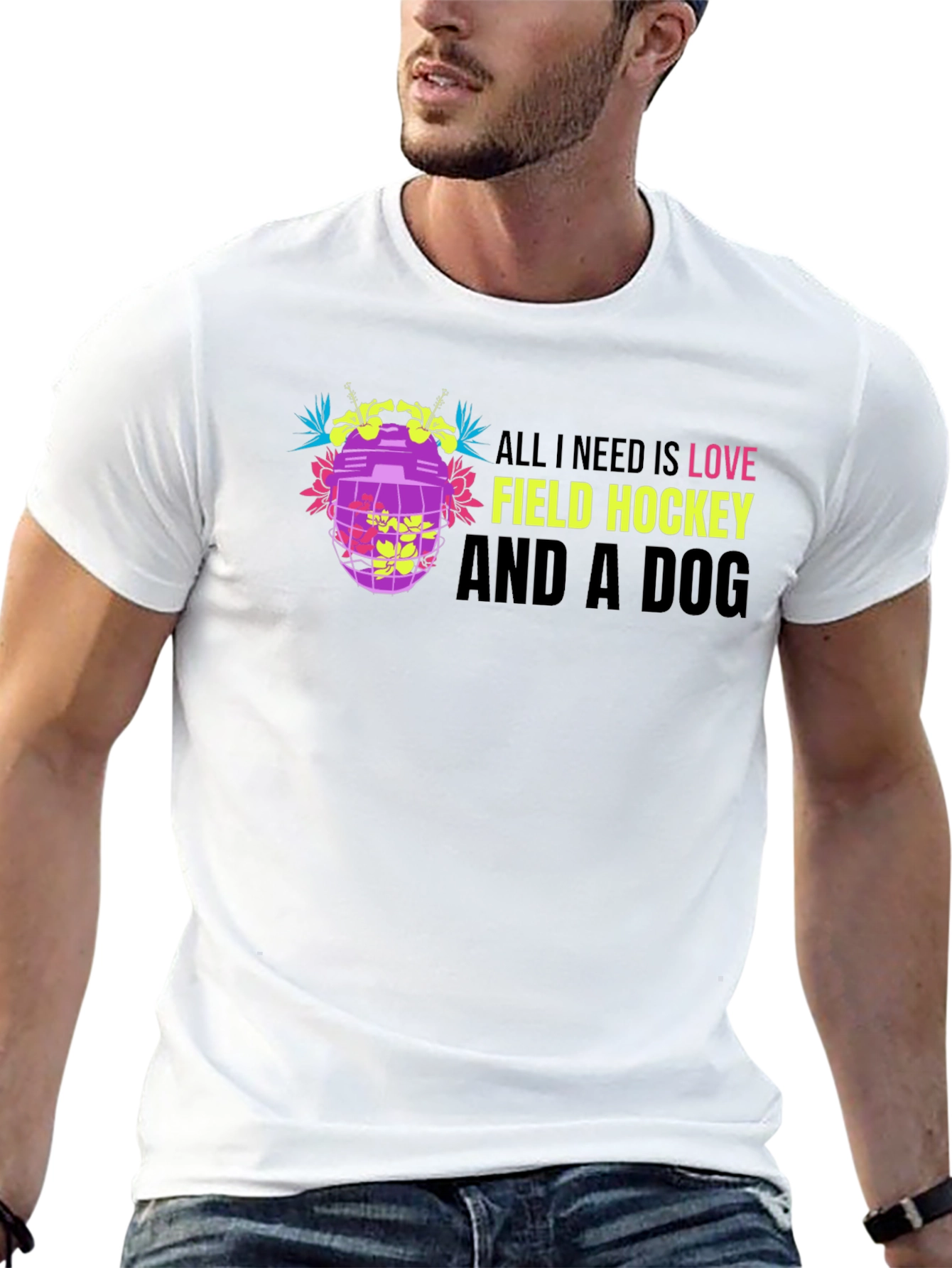 Love Field Hockey Dog T-Shirt