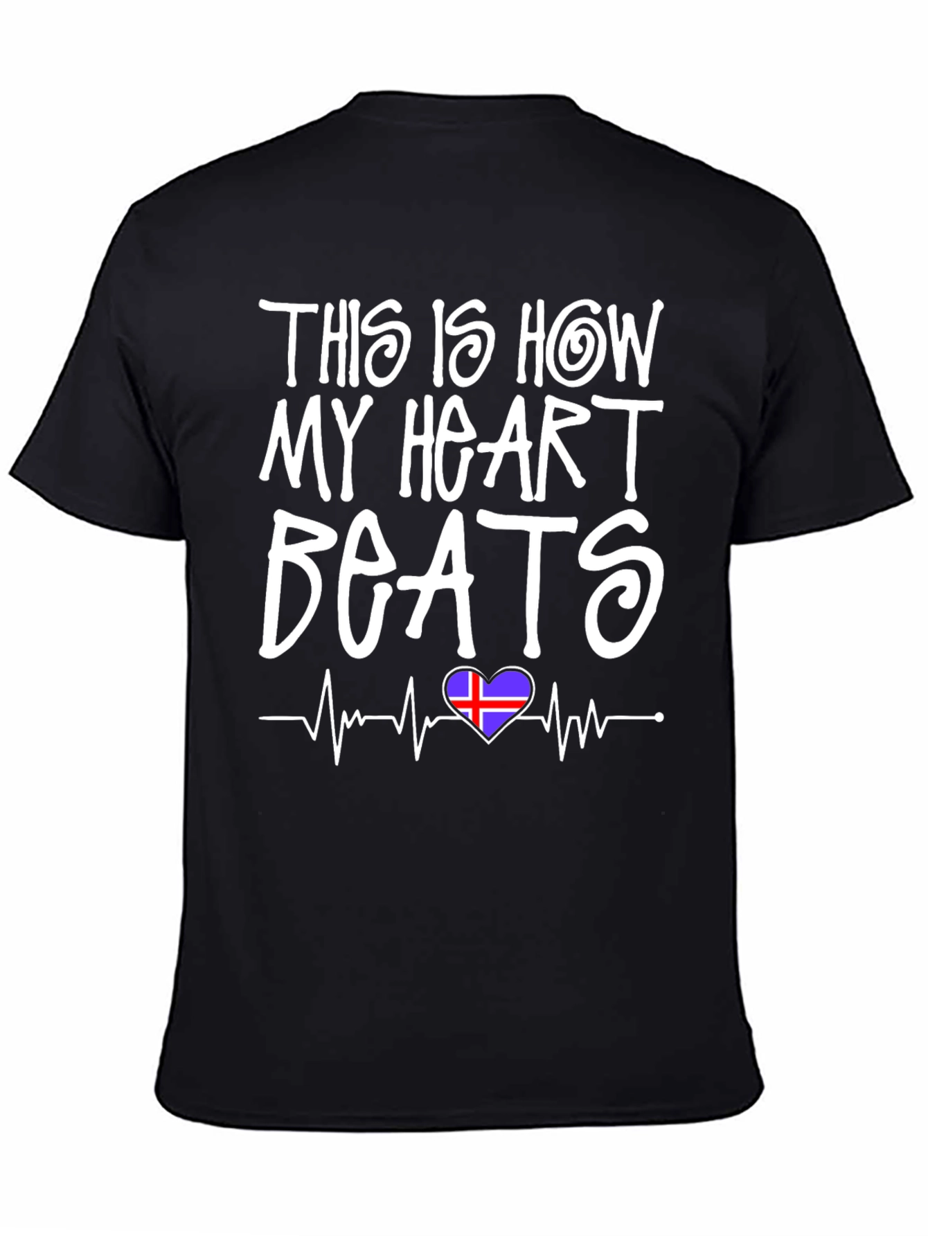 Heartbeat Iceland Flag T-Shirt