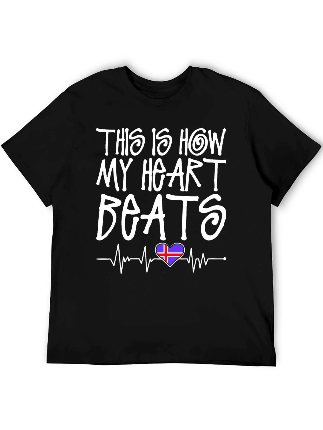 Heartbeat Iceland Flag T-Shirt