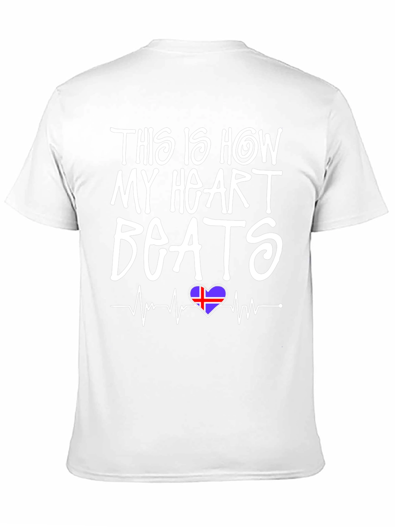 Heartbeat Iceland Flag T-Shirt