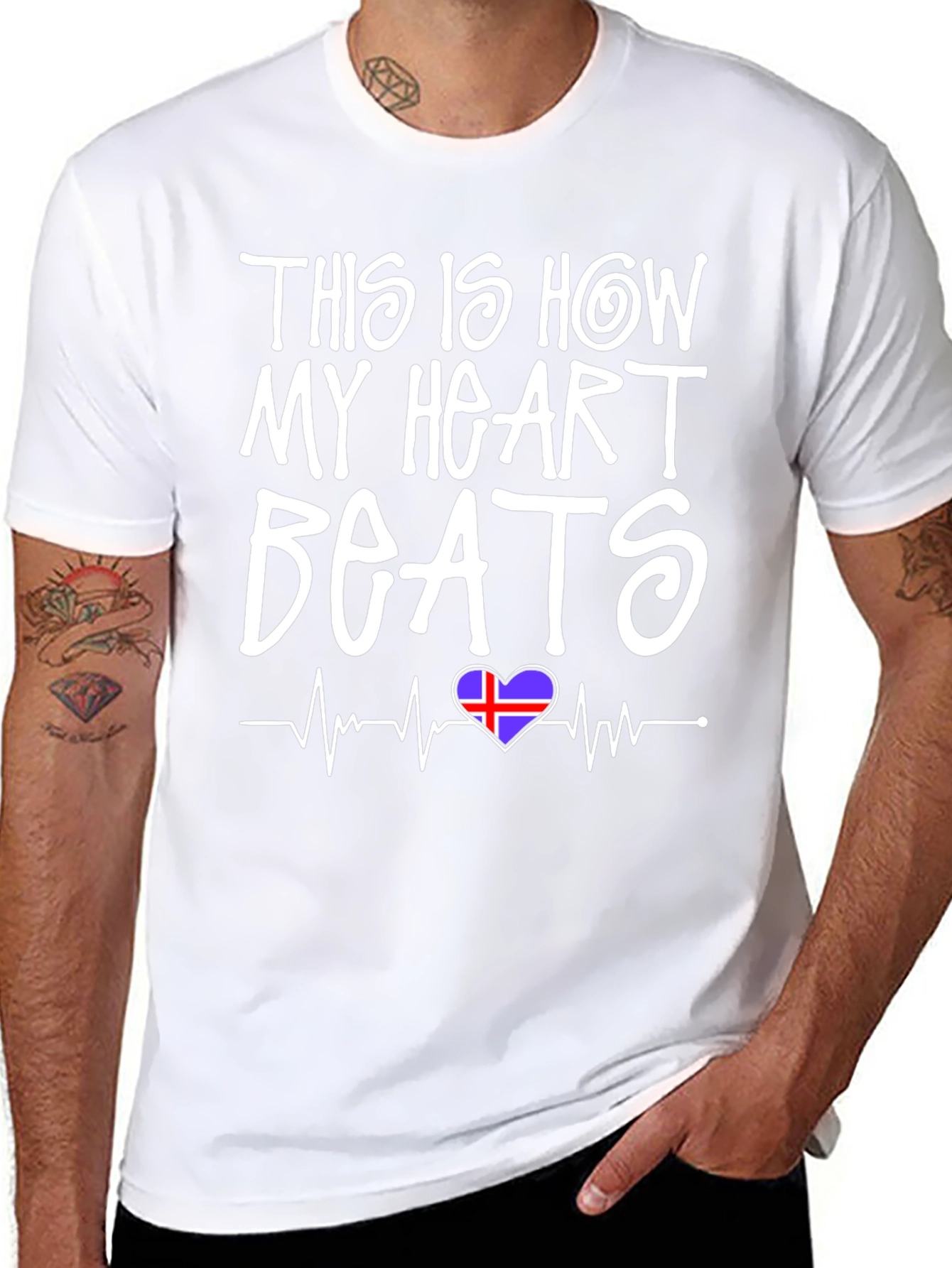 Heartbeat Iceland Flag T-Shirt