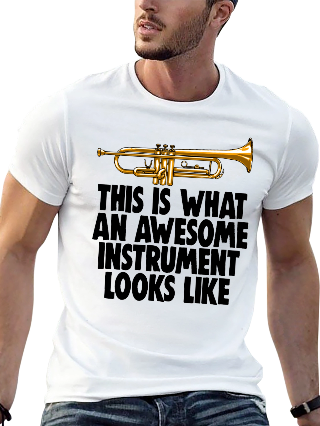Awesome Instrument Trumpet Graphic Tee - Musicians T-Shirt