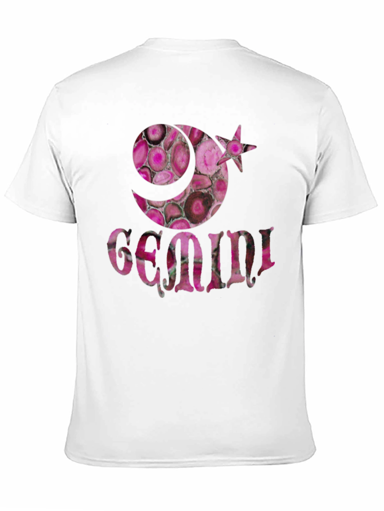 Gemini Zodiac Pink Agate T-Shirt