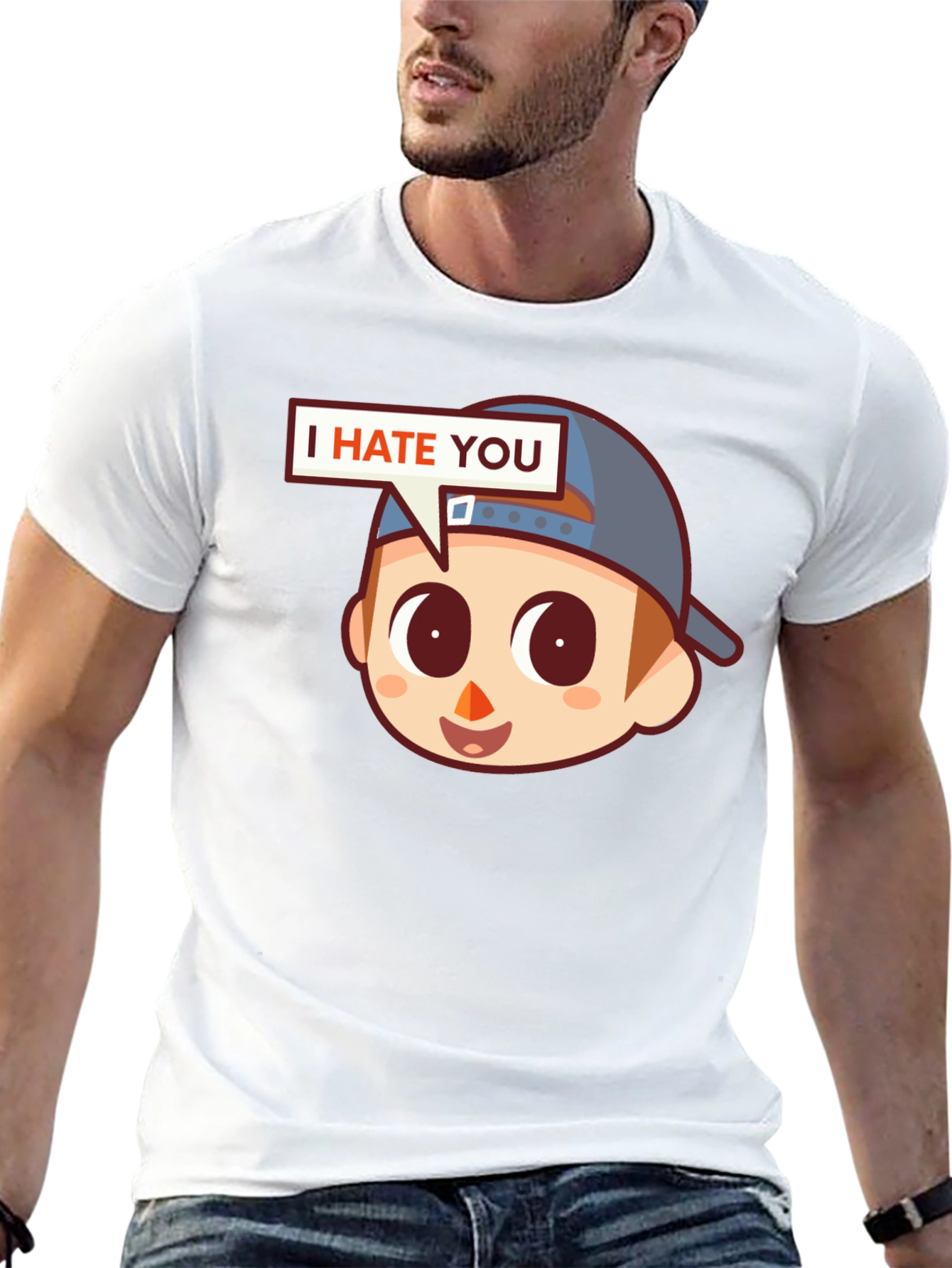 I Hate You Graphic Tee - Funny Novelty Shirt