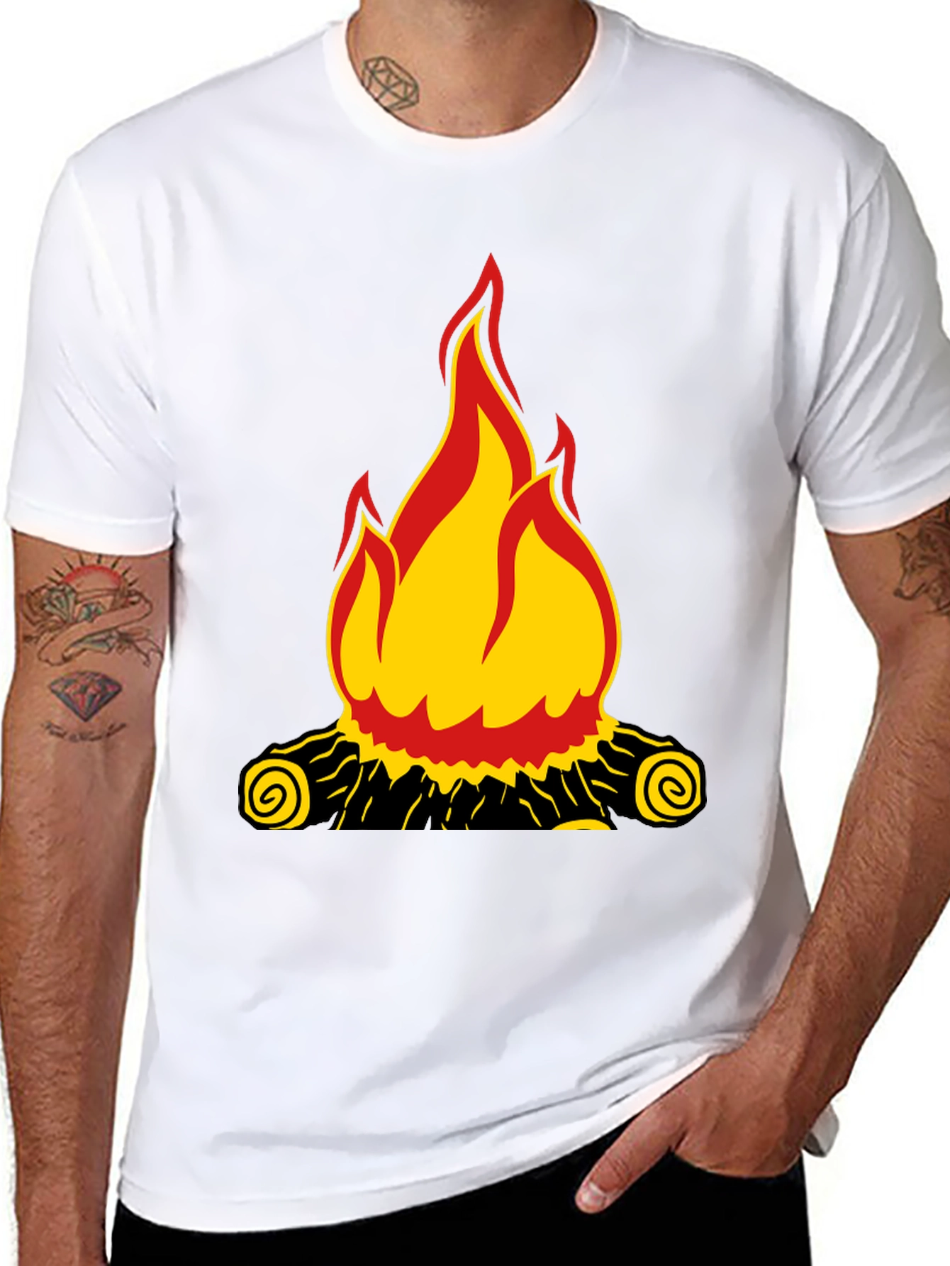 Campfire Graphic Black T-Shirt