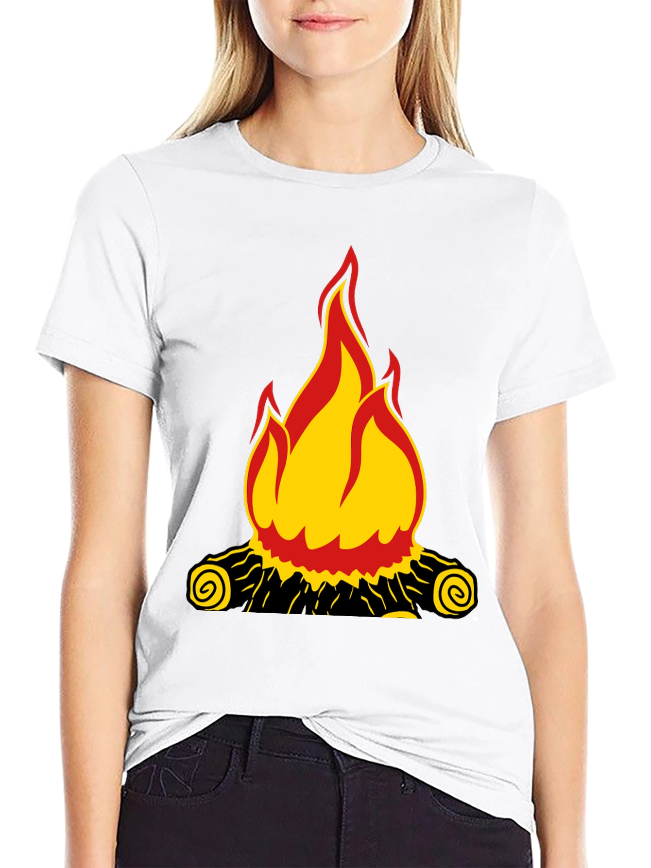 Campfire Graphic Black T-Shirt