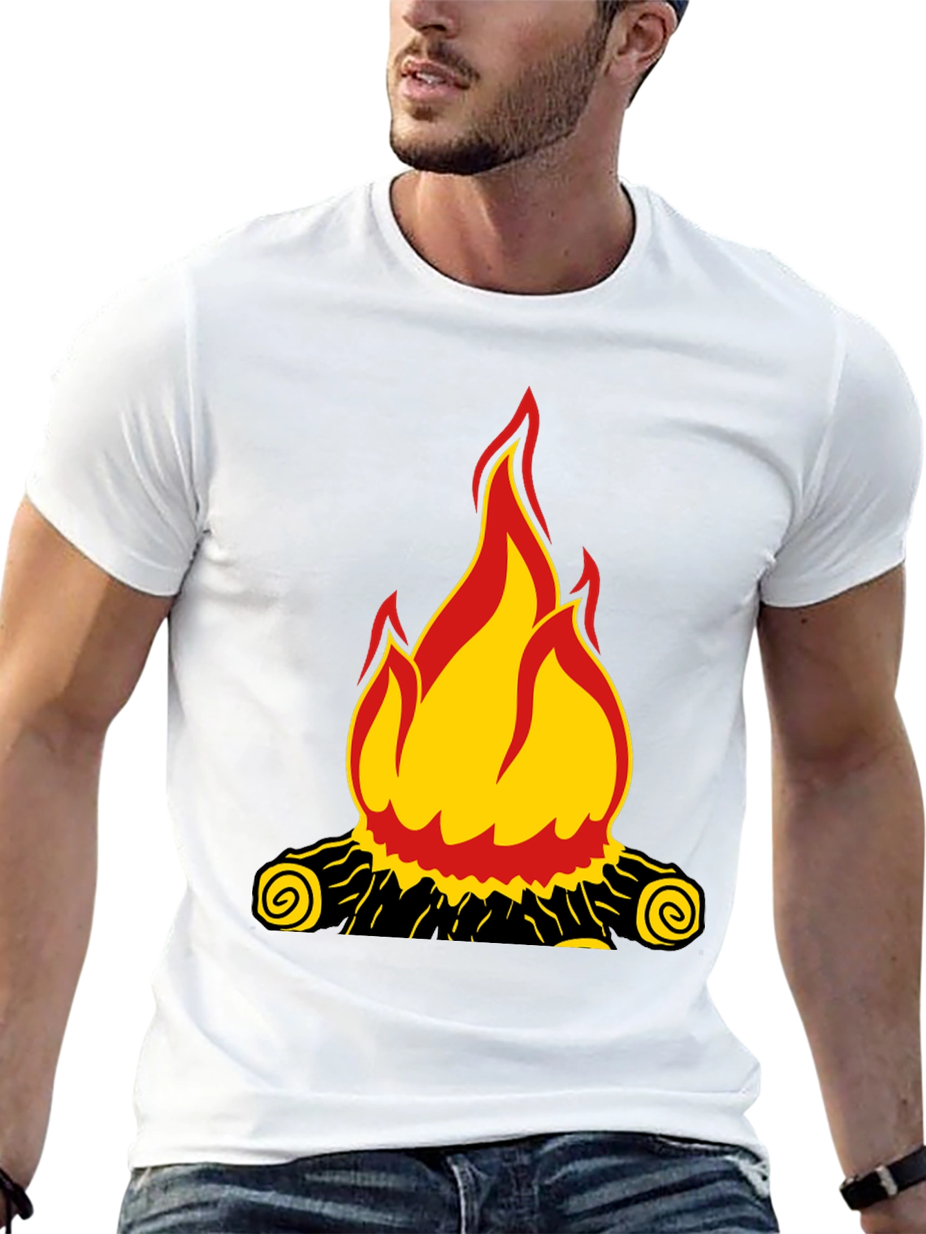 Campfire Graphic Black T-Shirt