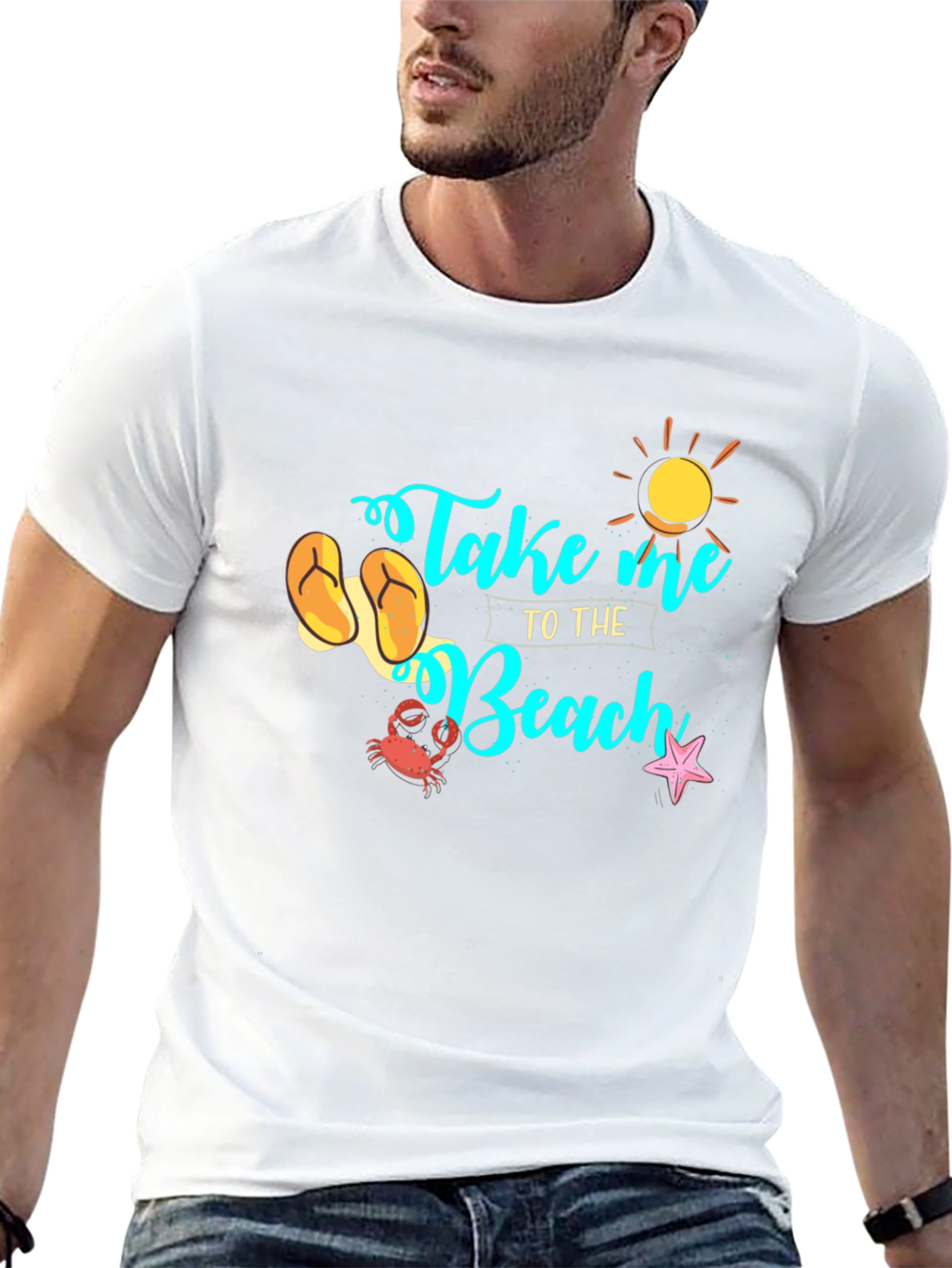 Take Me to the Beach Black Tee