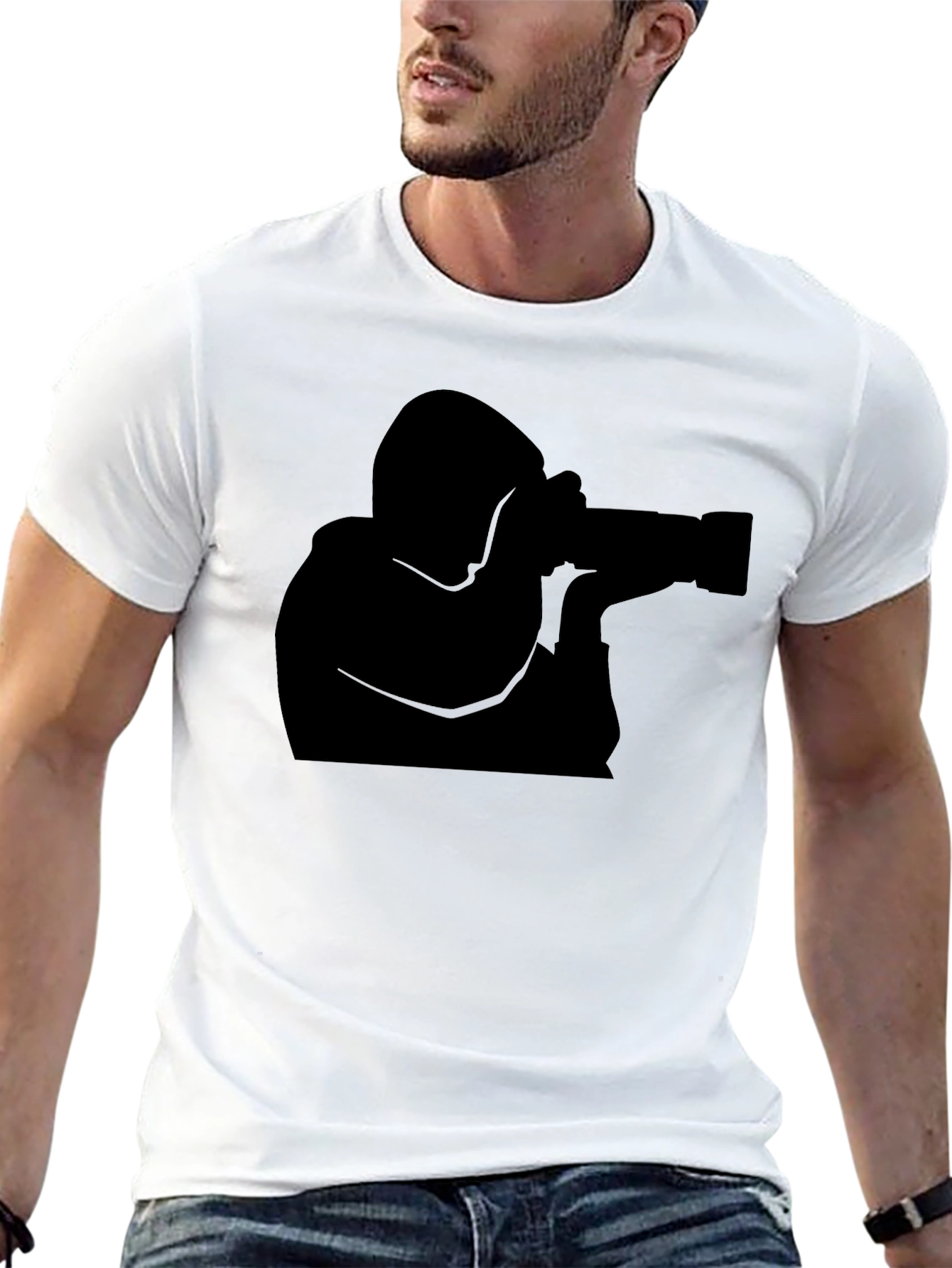 Photographer Silhouette T-Shirt - Black