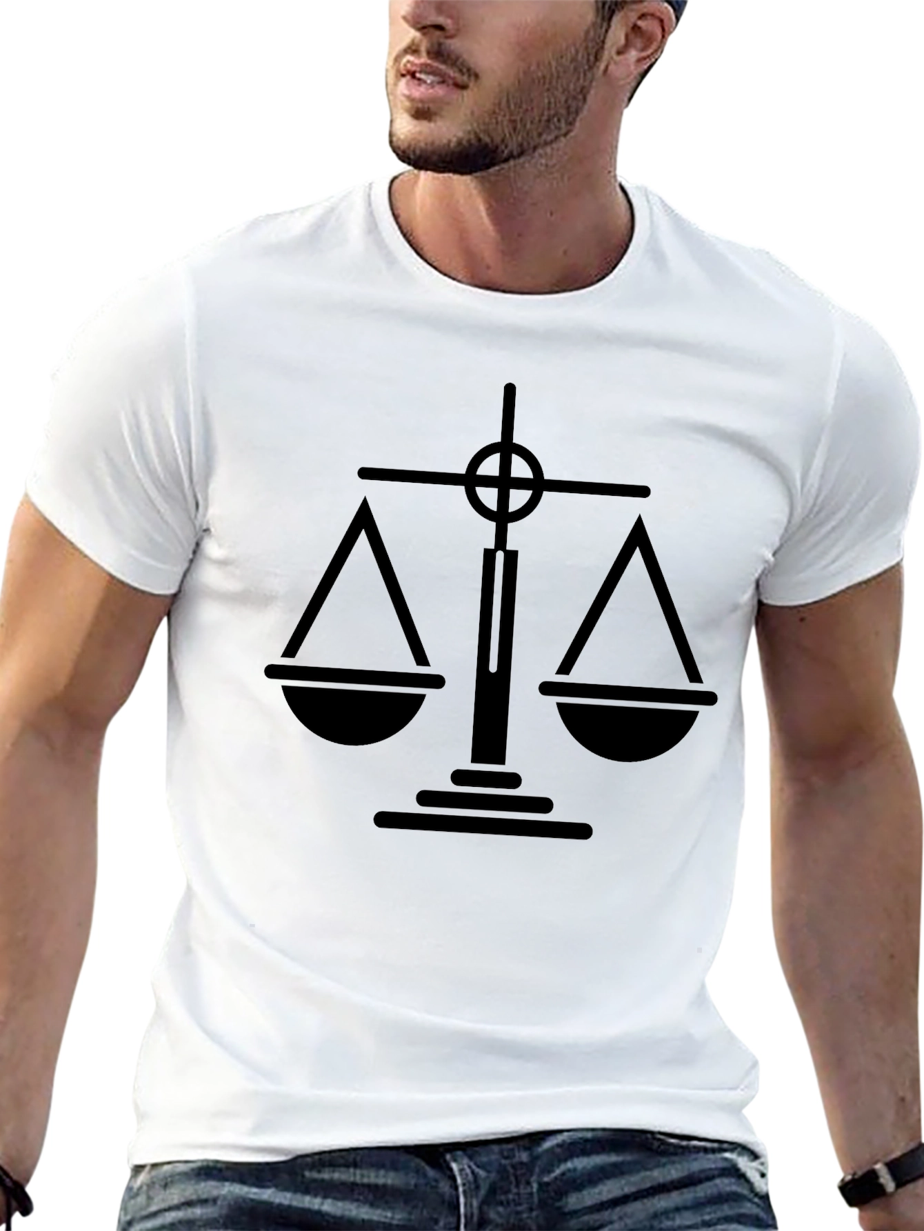 Scales of Justice Black Graphic Tee