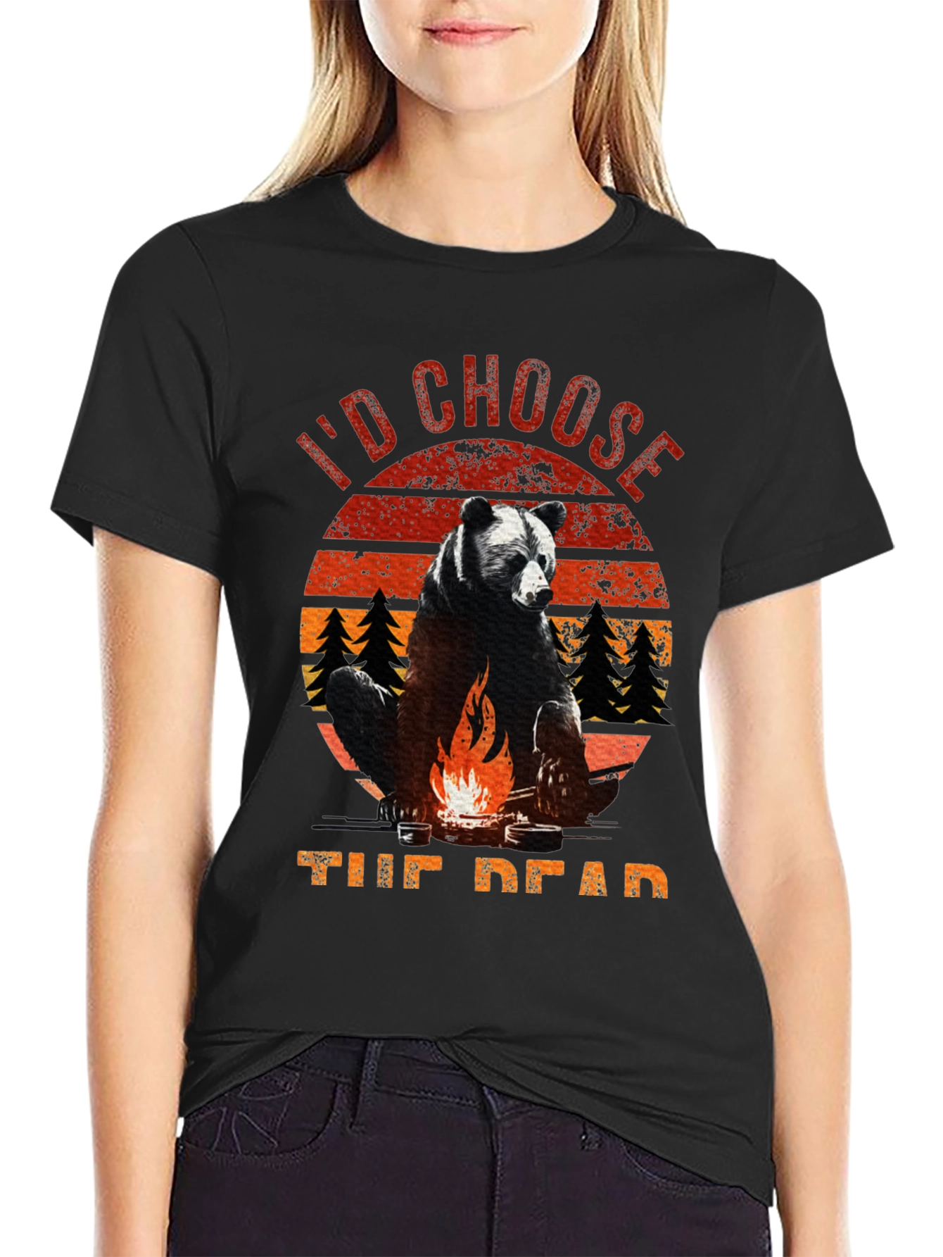 Id Choose the Dead Bear Campfire T-Shirt
