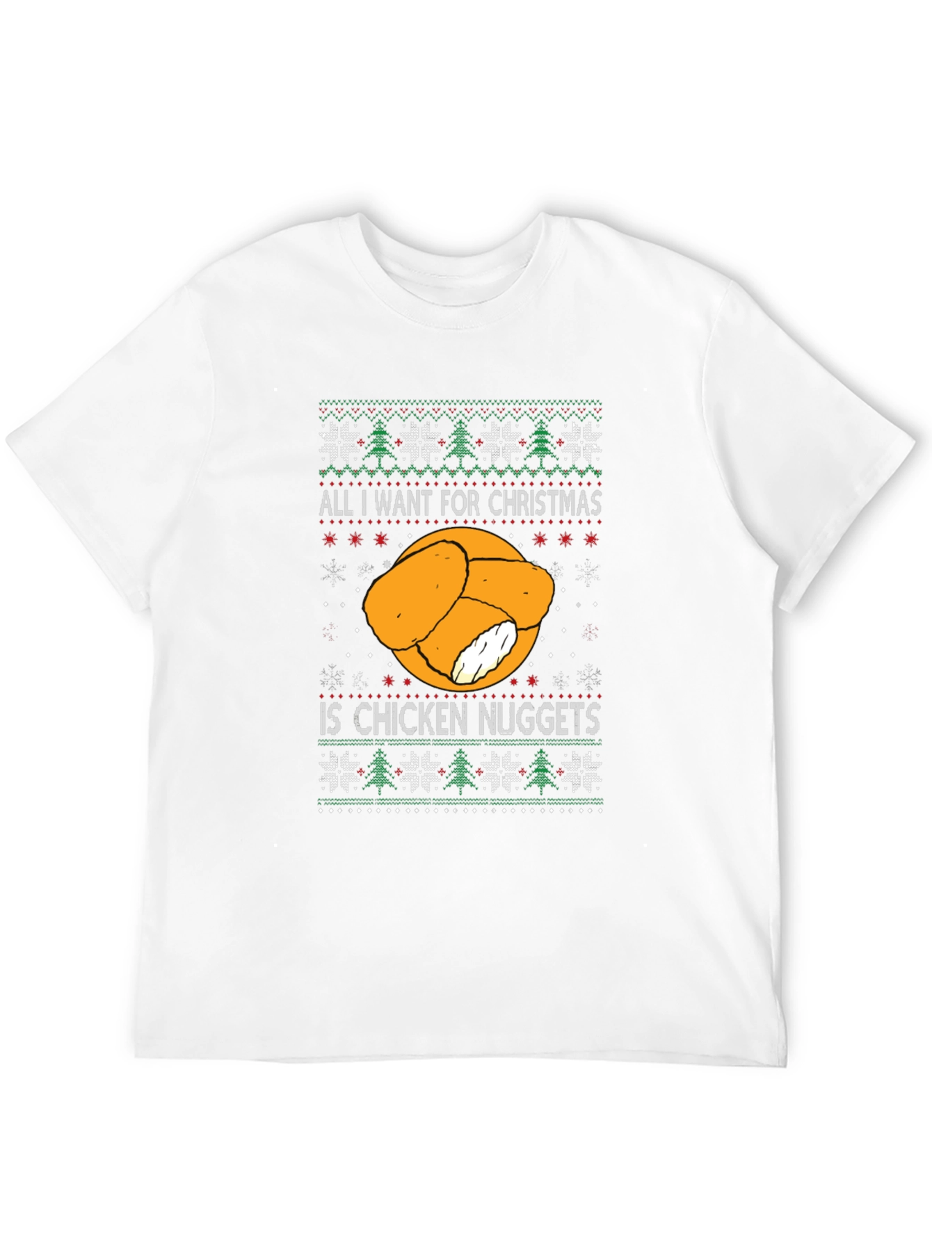 Chicken Nuggets Christmas T-Shirt