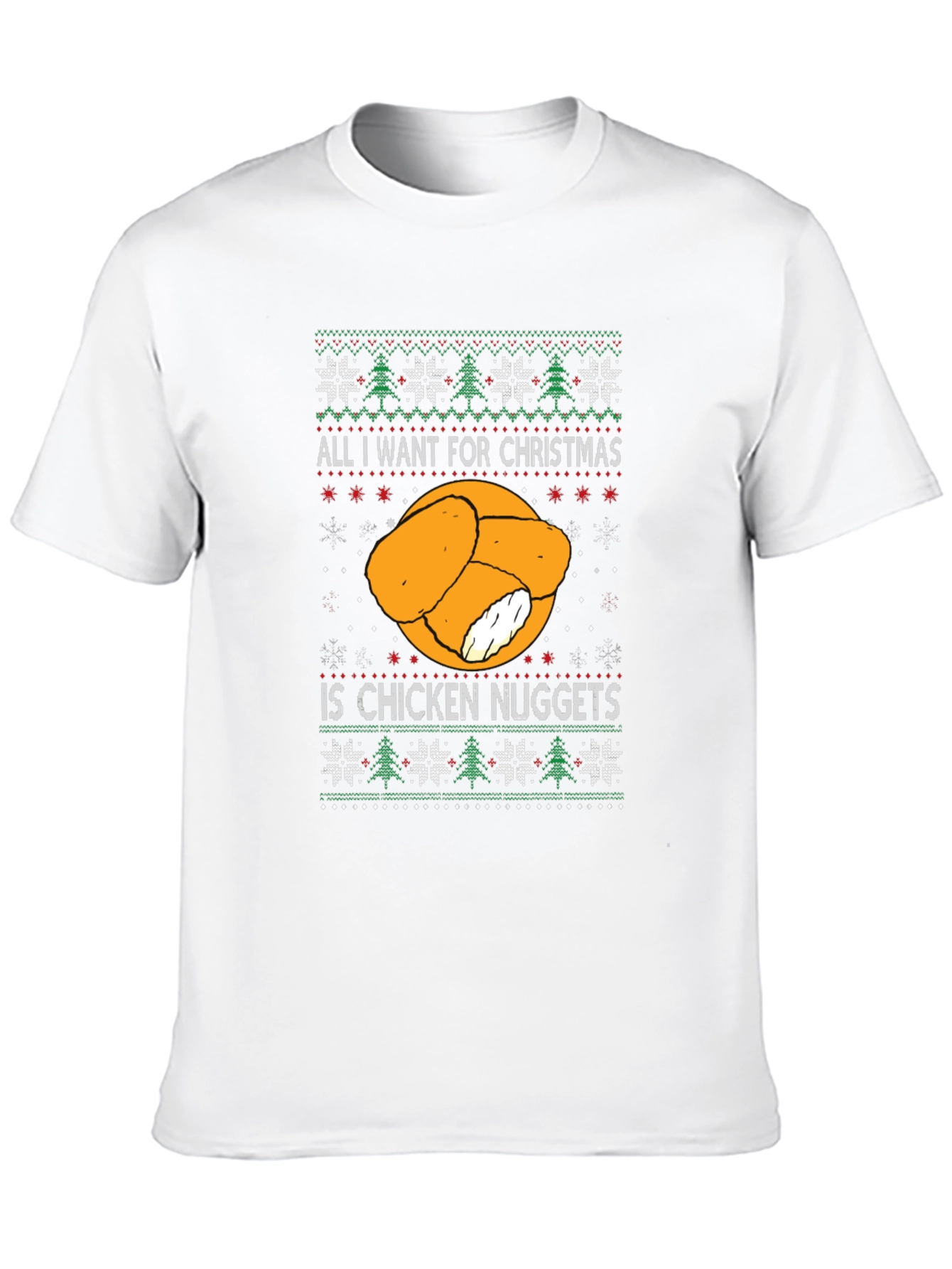 Chicken Nuggets Christmas T-Shirt
